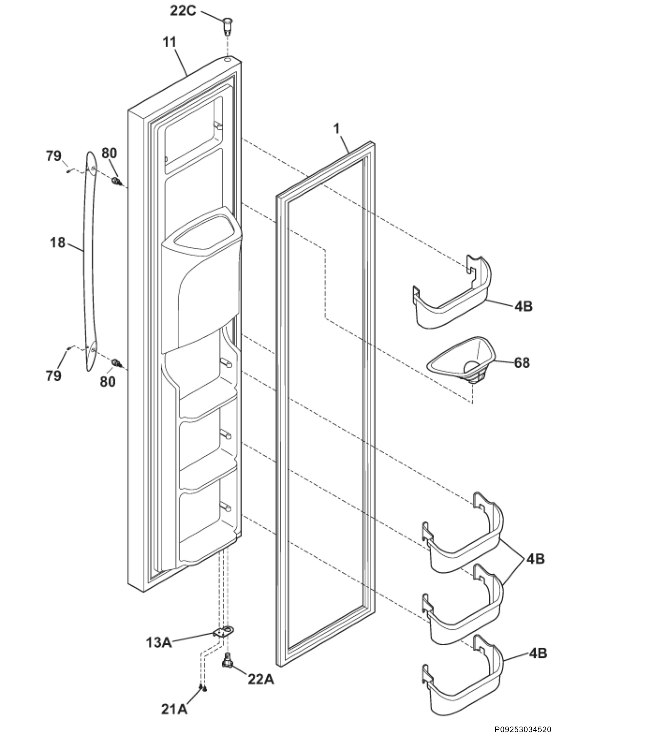Freezer door