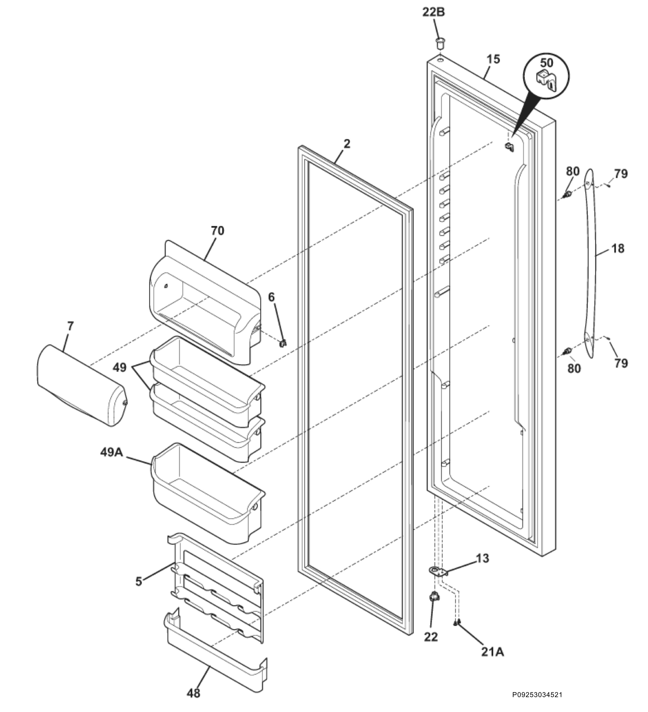 Refrigerator door