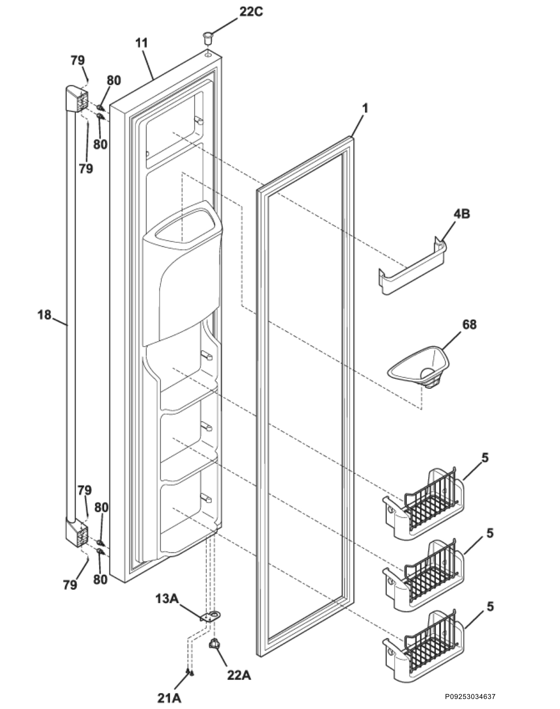 Freezer door
