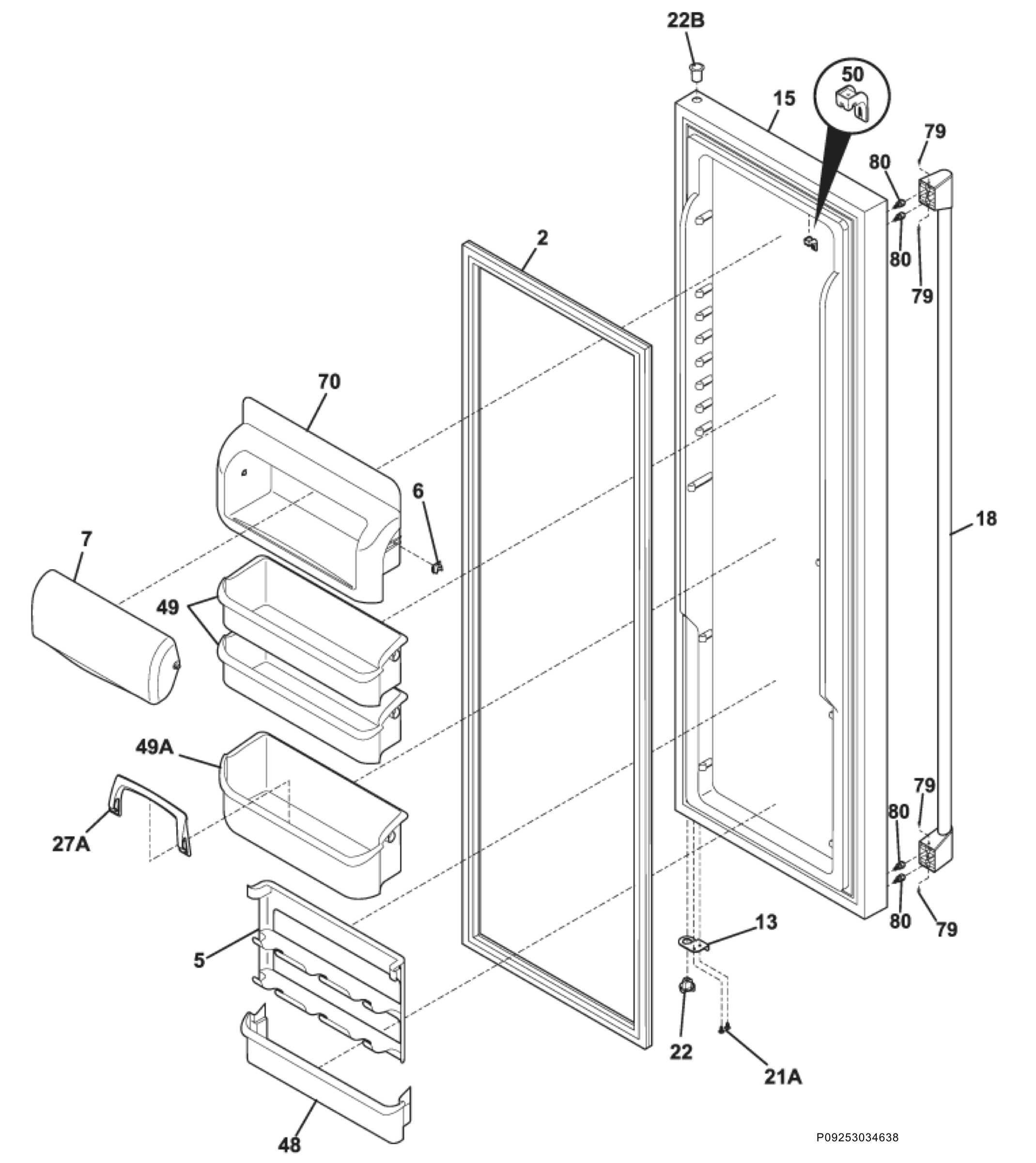 Refrigerator door