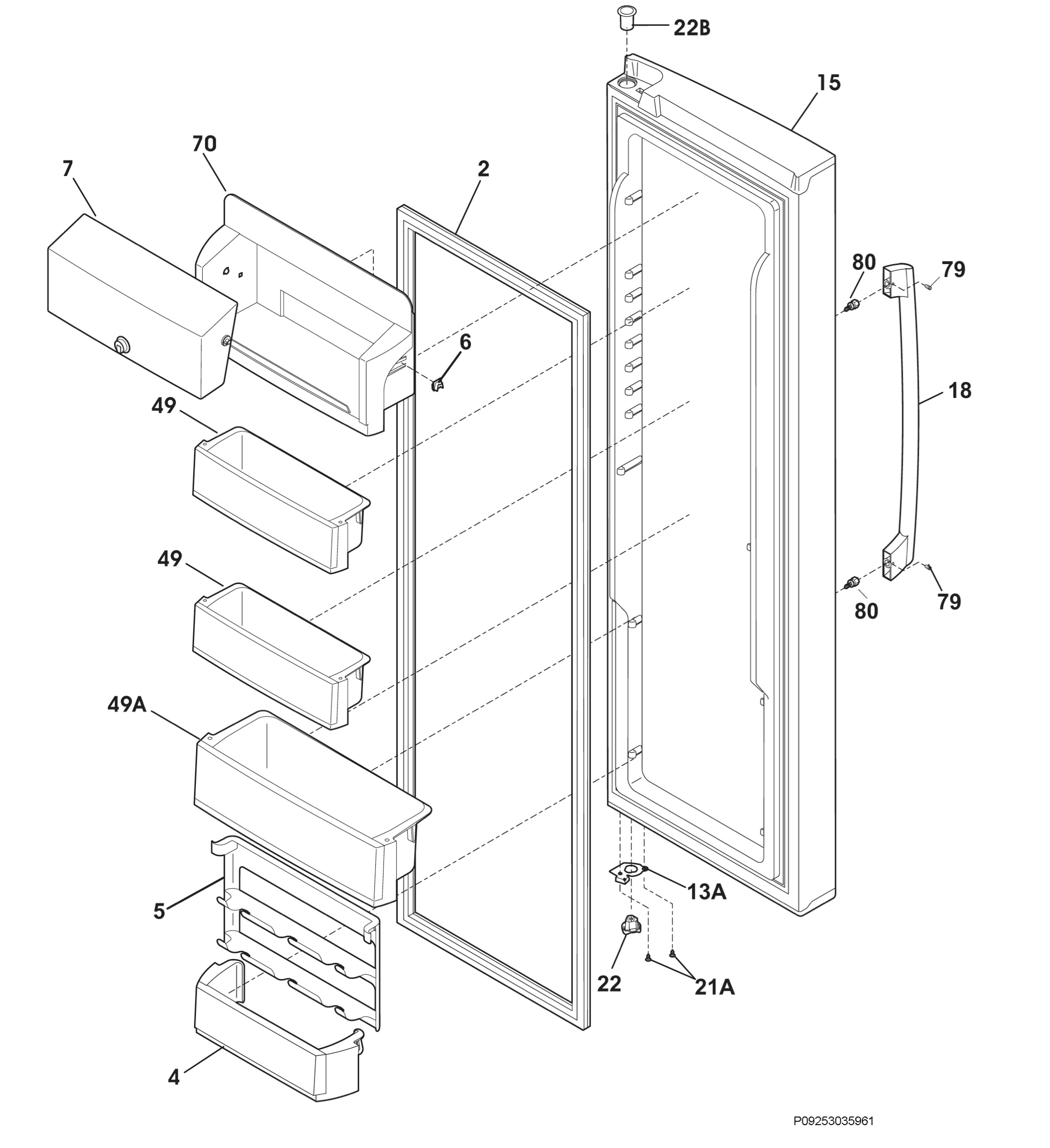 Refrigerator door