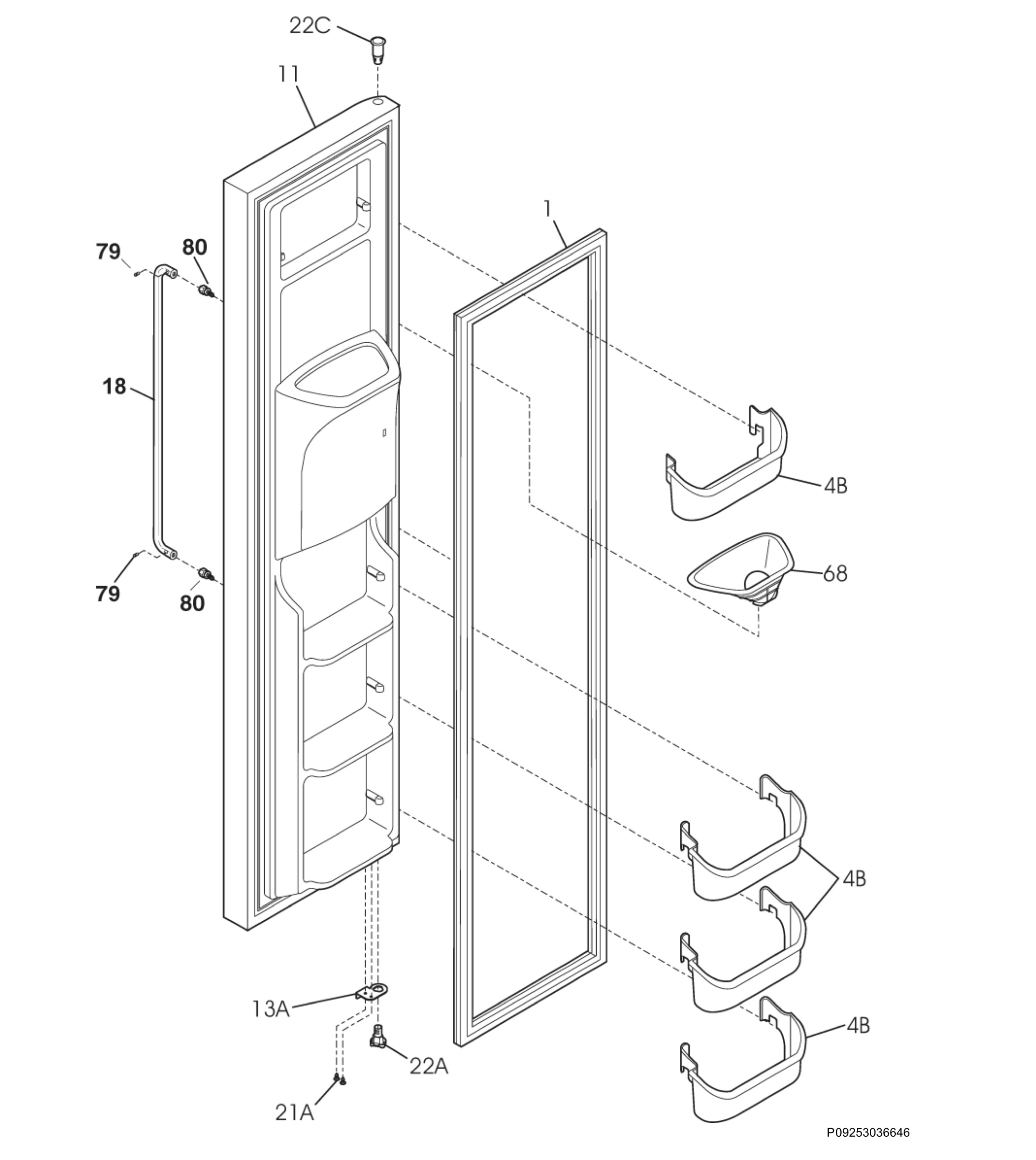 Freezer door