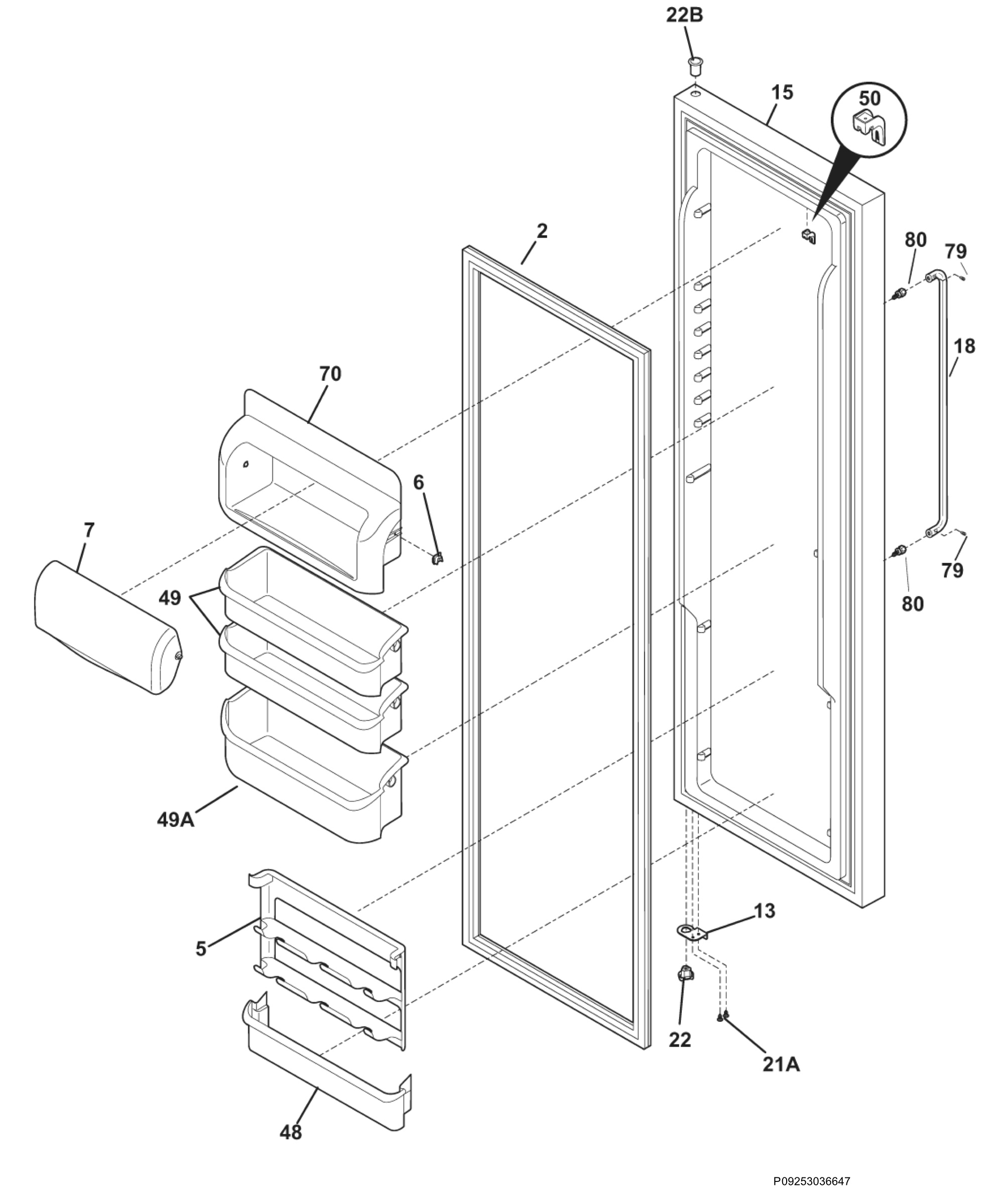 Refrigerator door