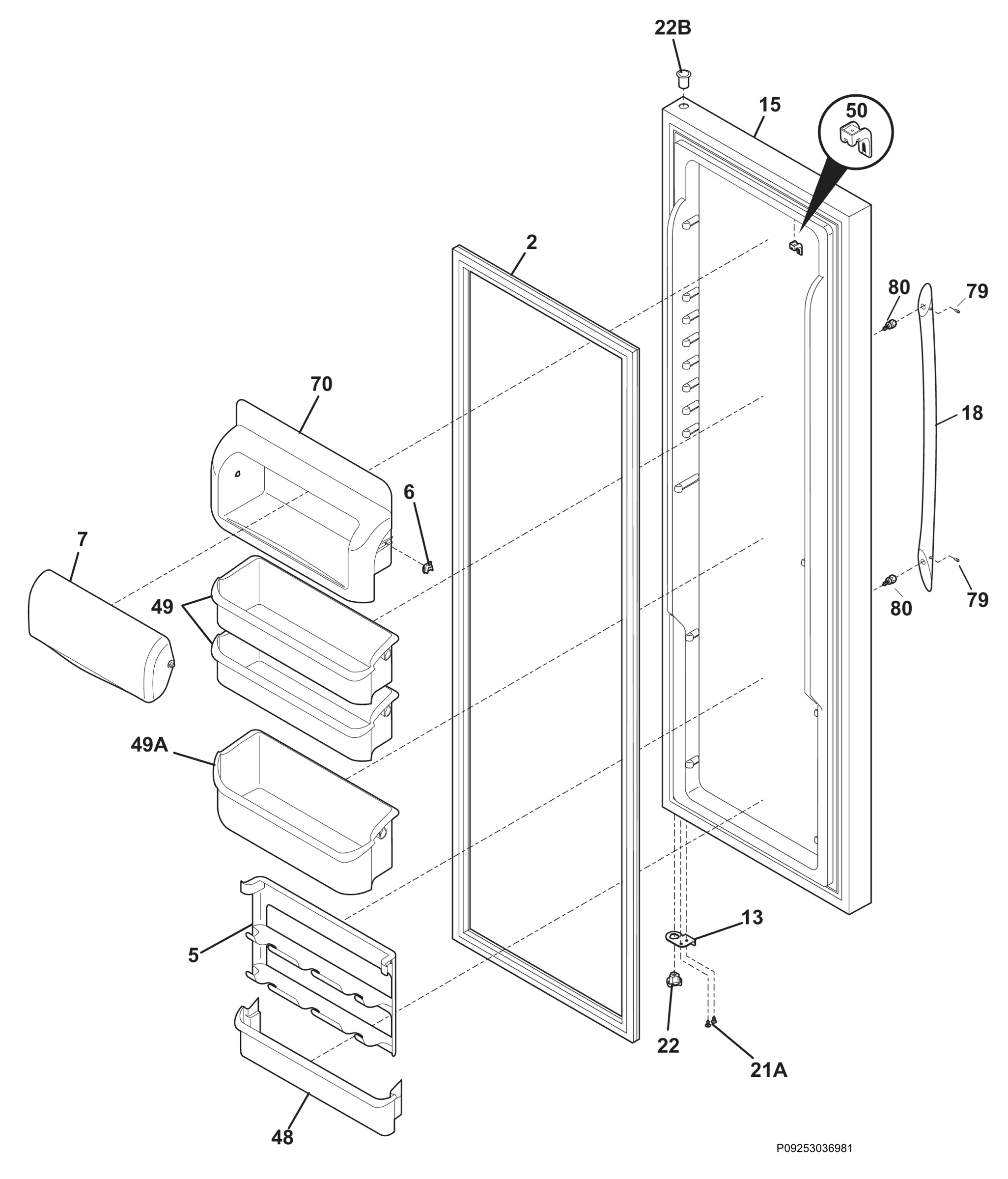 Refrigerator door