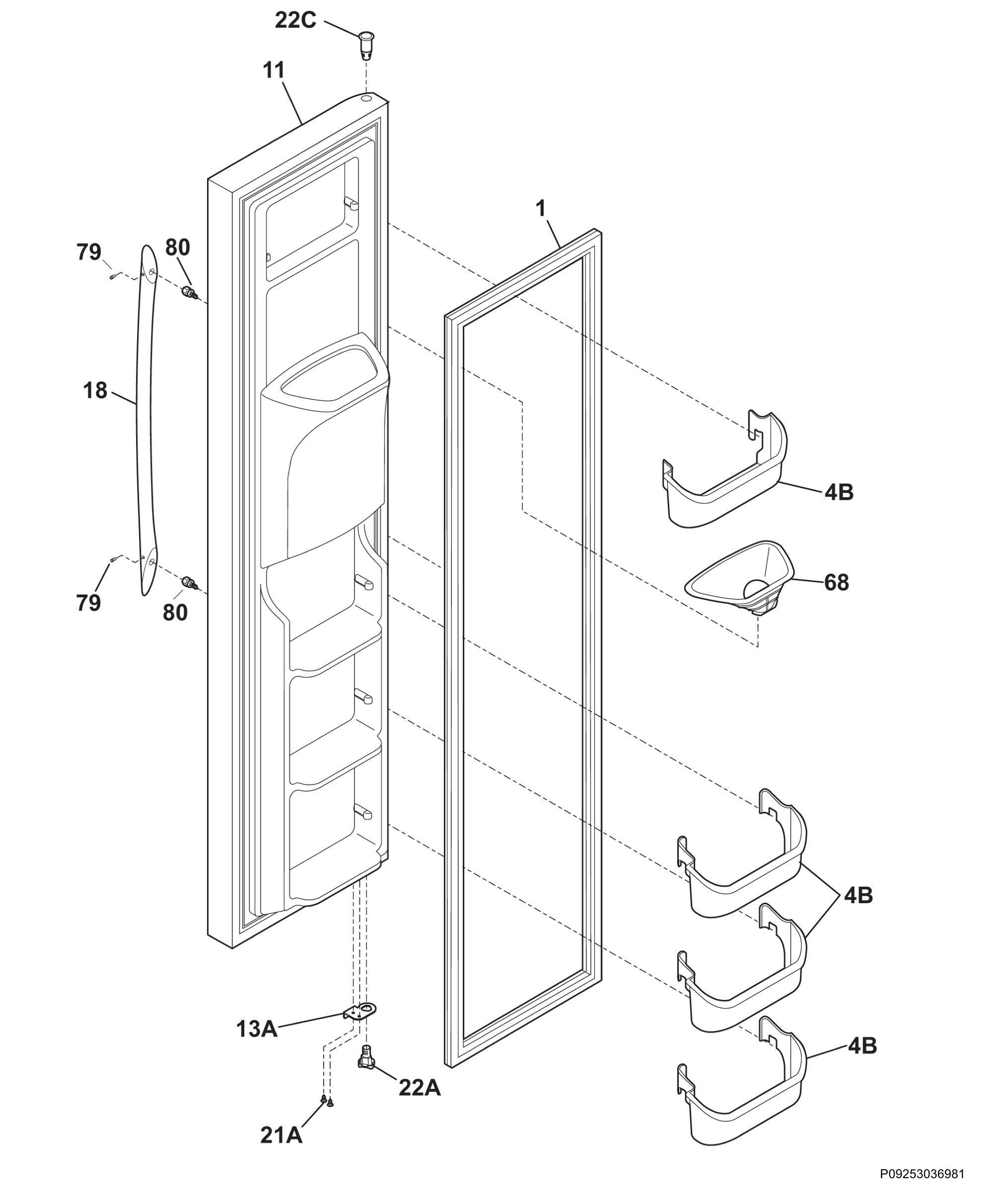 Freezer door