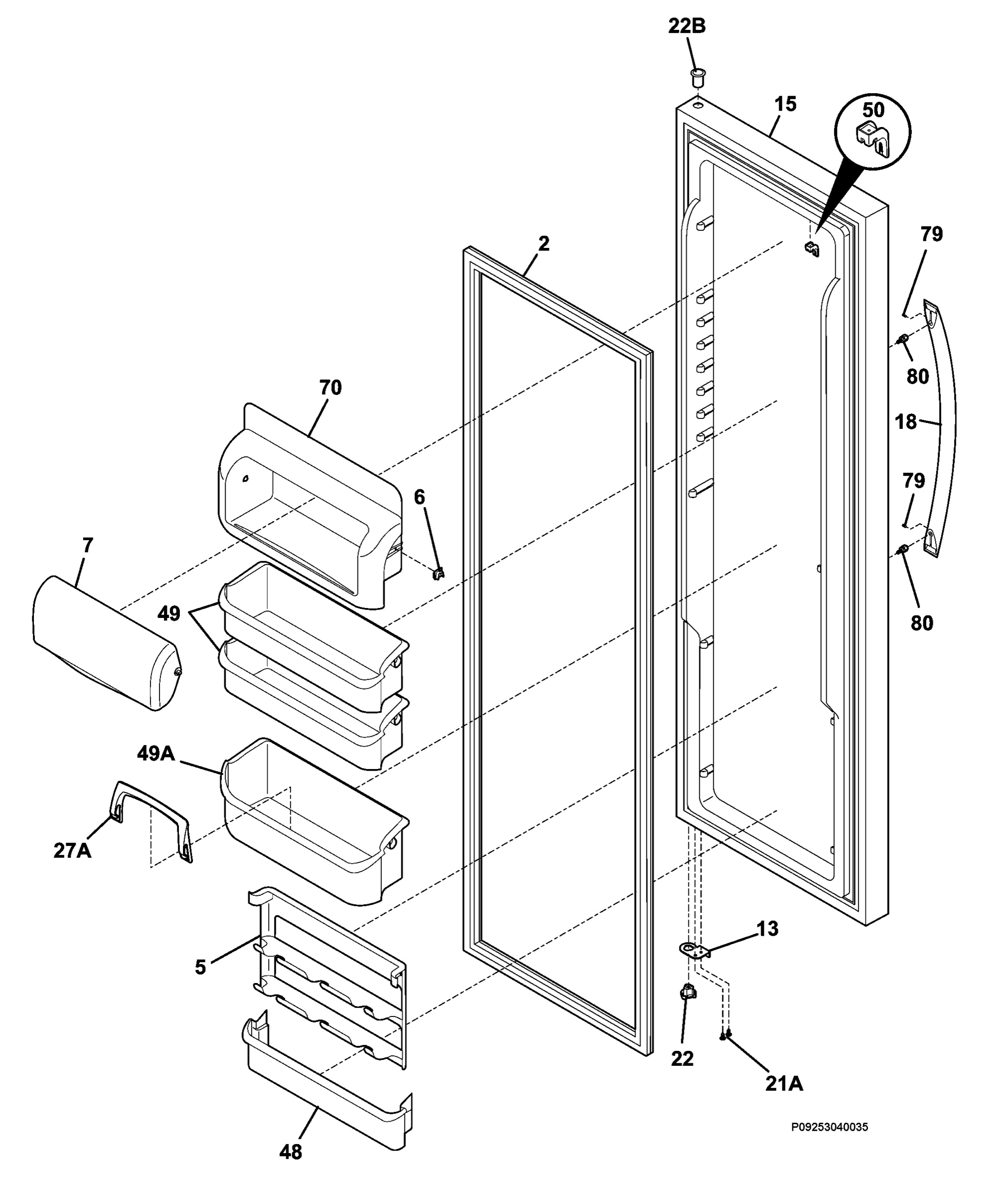 Refrigerator door