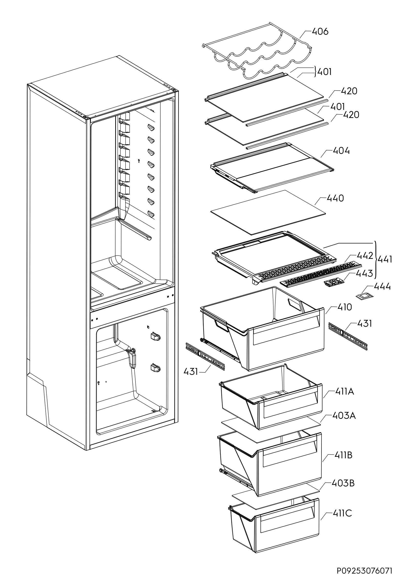 Internal parts