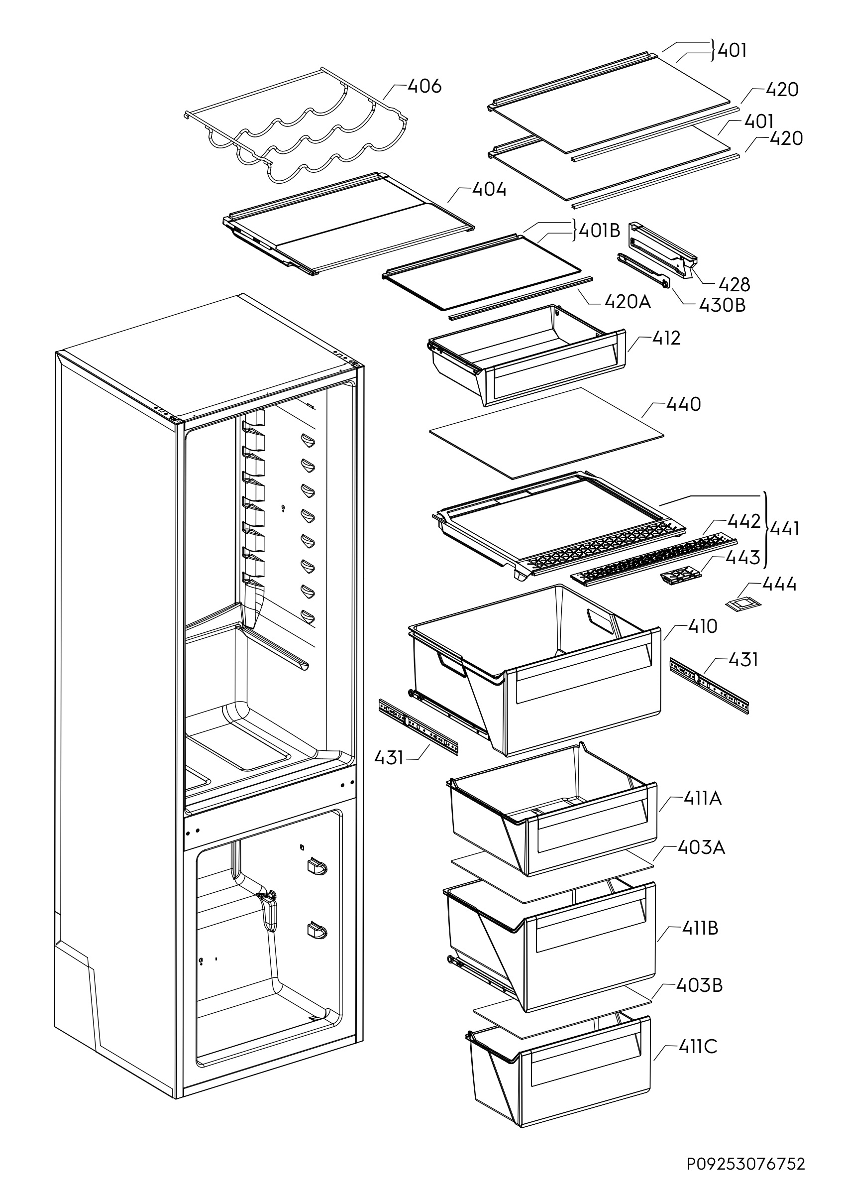 Internal parts