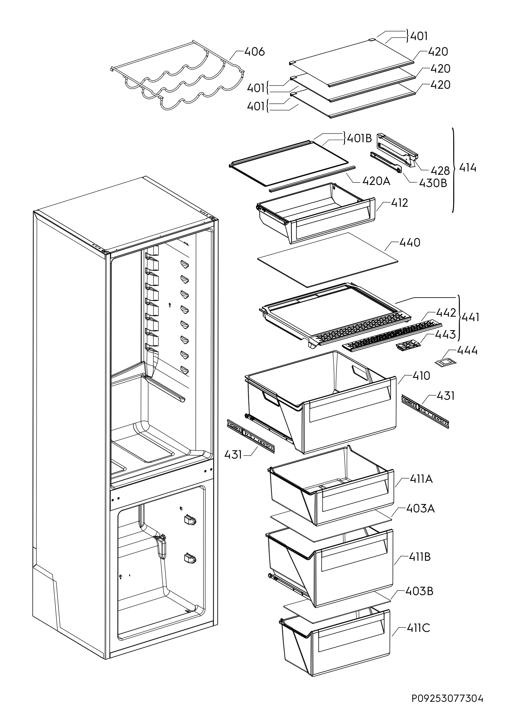 Internal parts