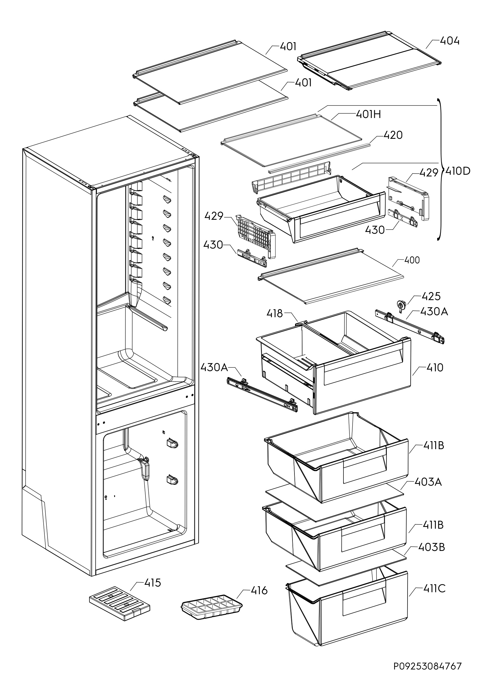 Internal parts