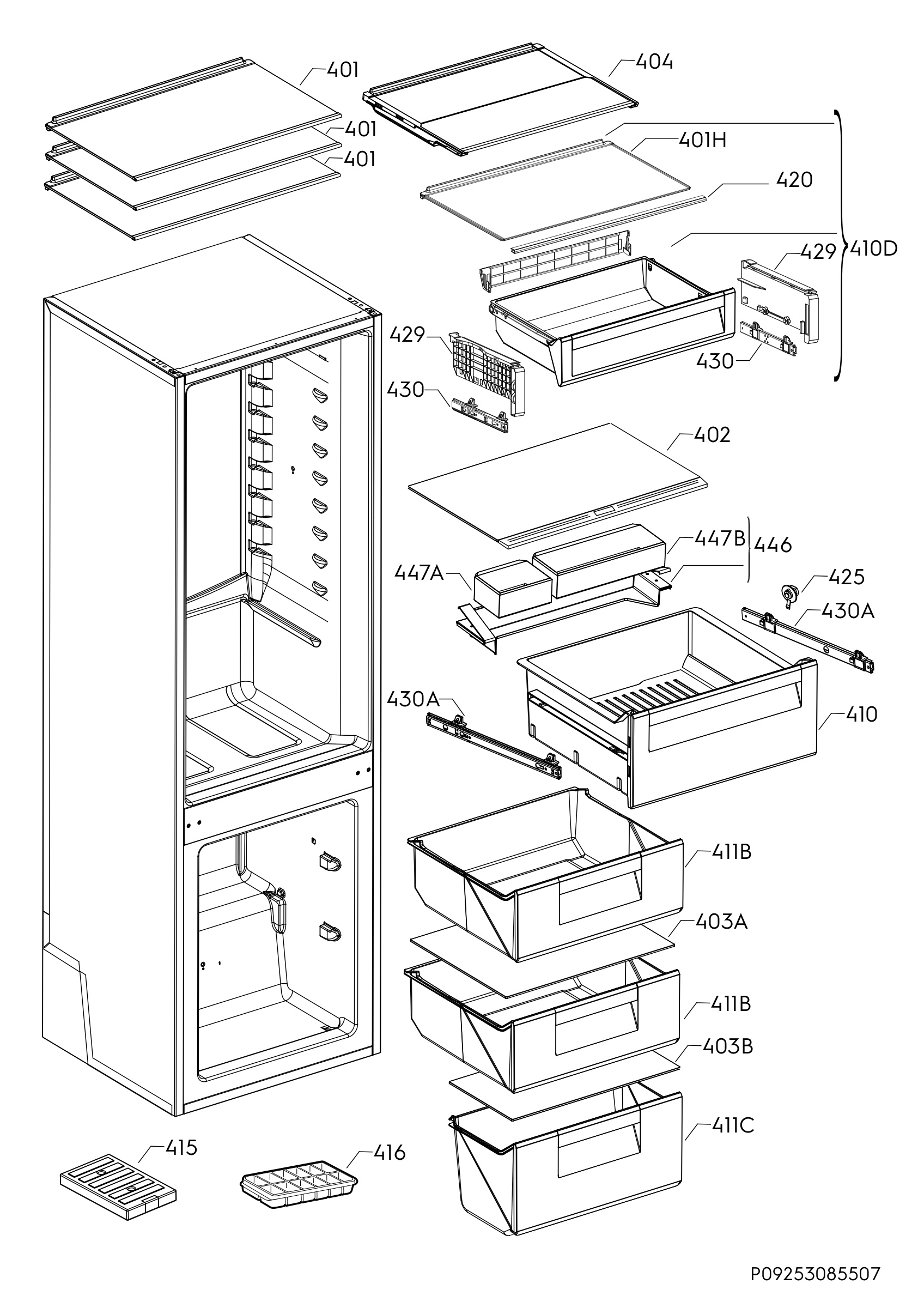 Internal parts