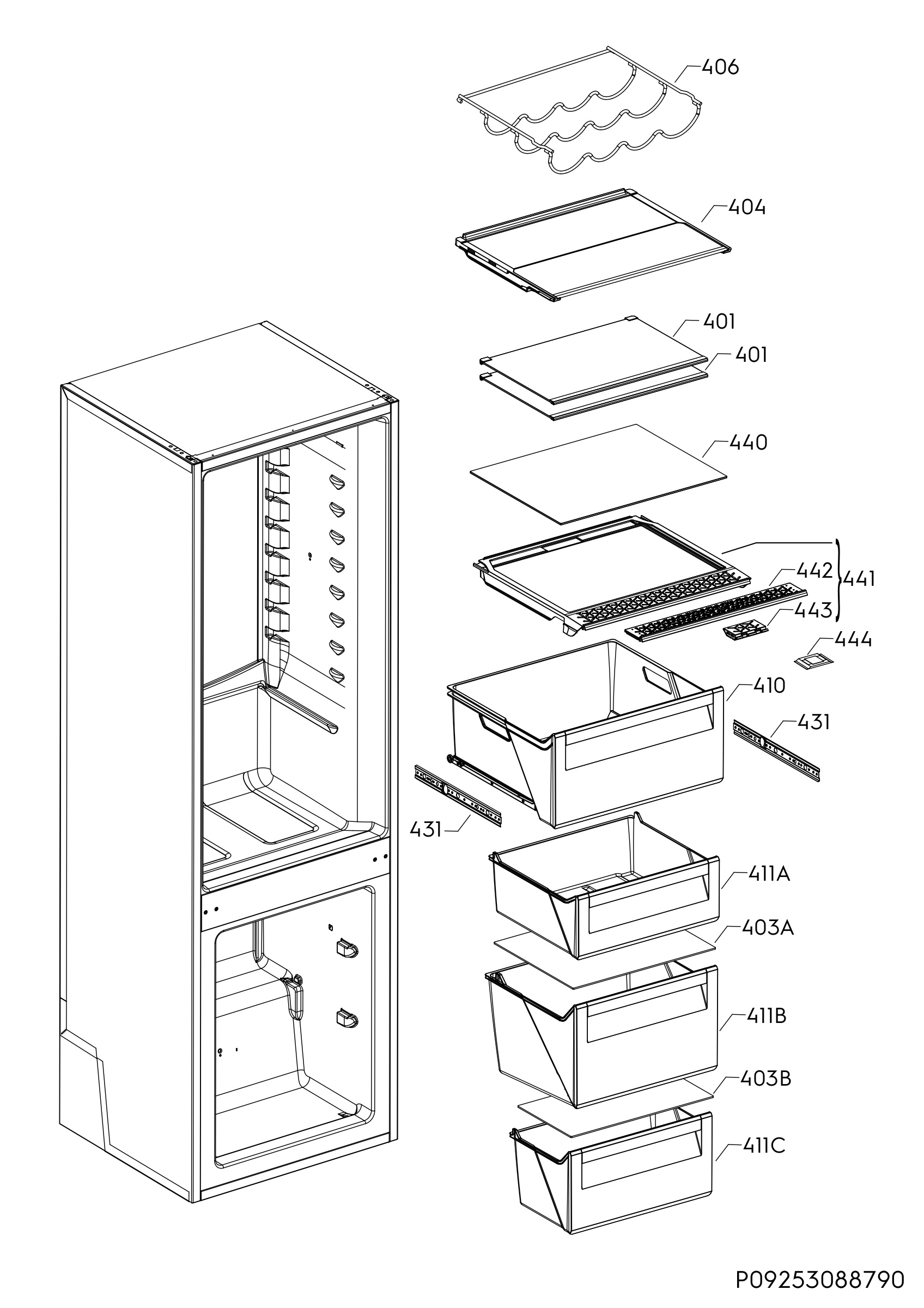 Internal parts