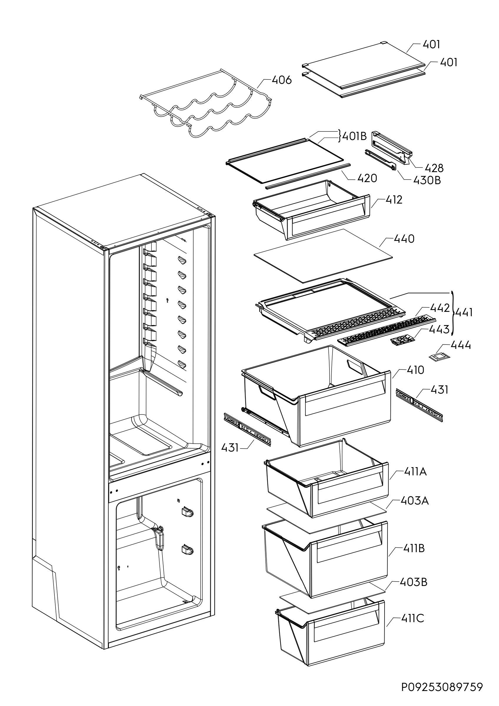Internal parts