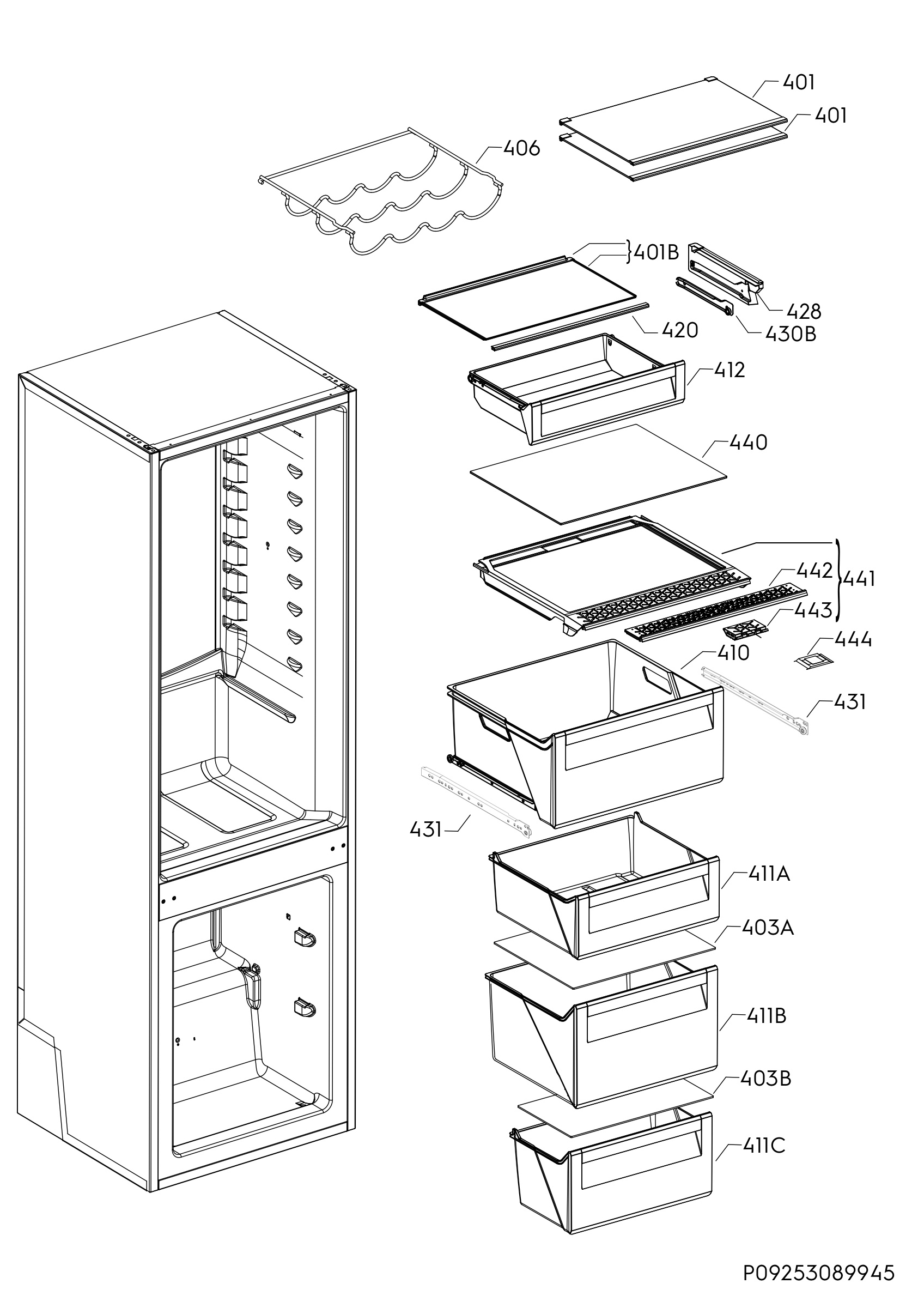 Internal parts