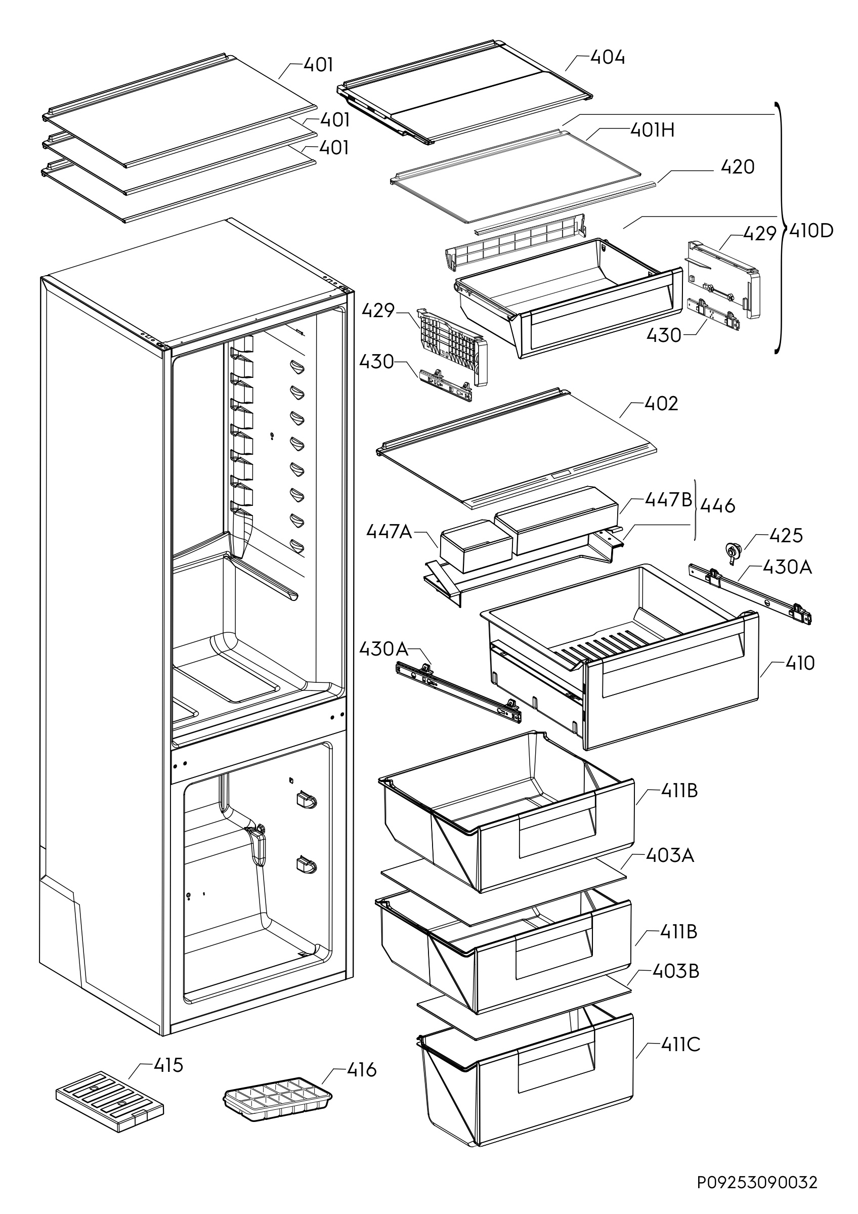 Internal parts