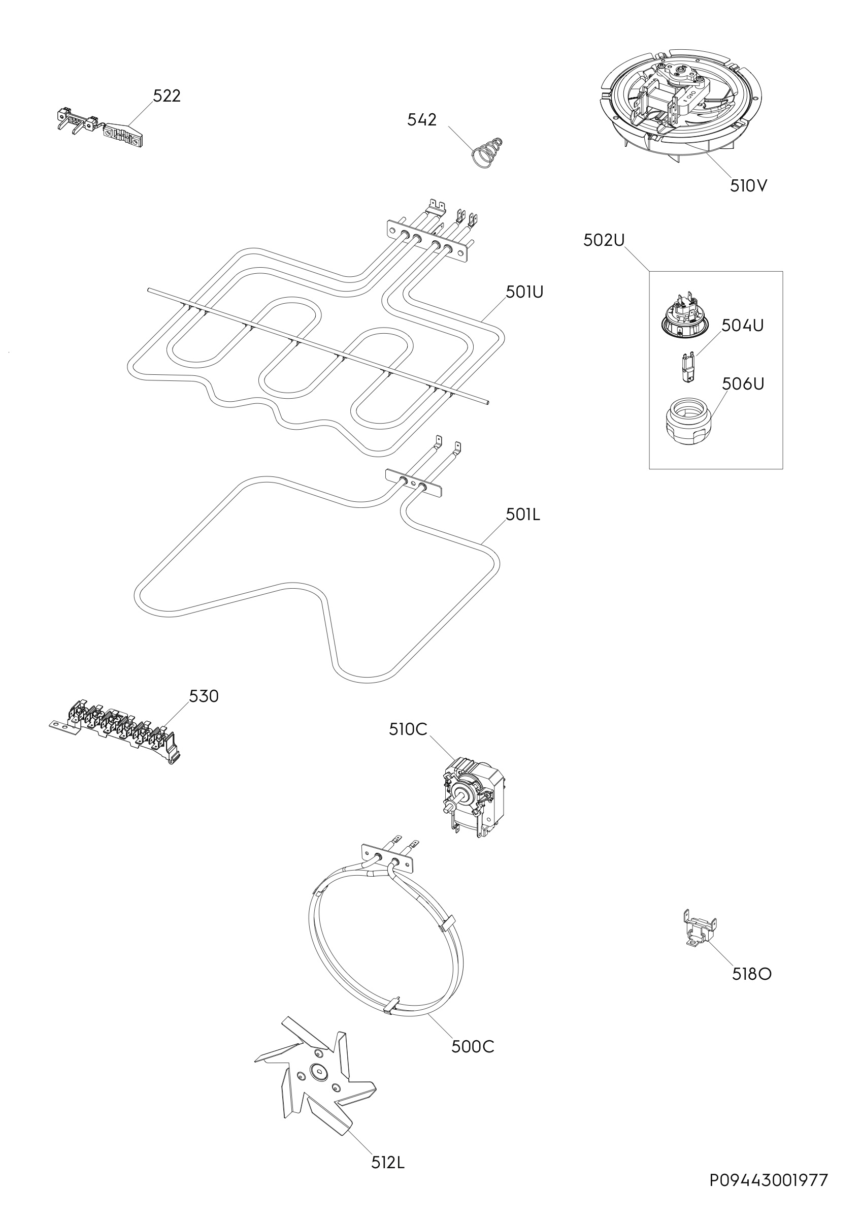 Zanussi Cooker & Hob ZKHNL3X1 (94417173001) Spares