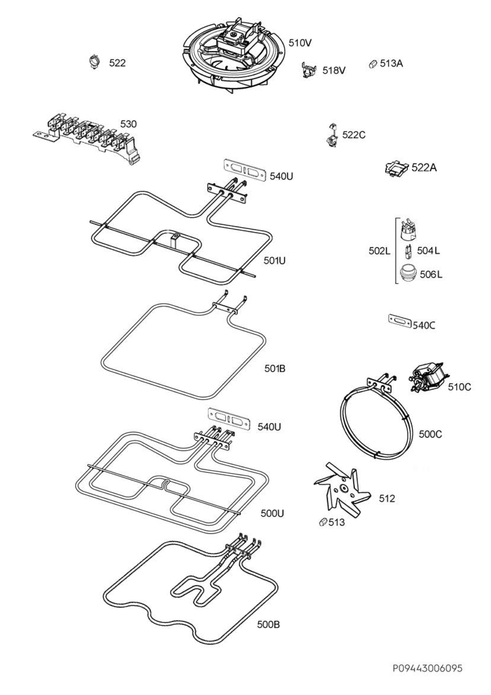 Zanussi Cooker & Hob ZCV69350BA (94890424001) Spares
