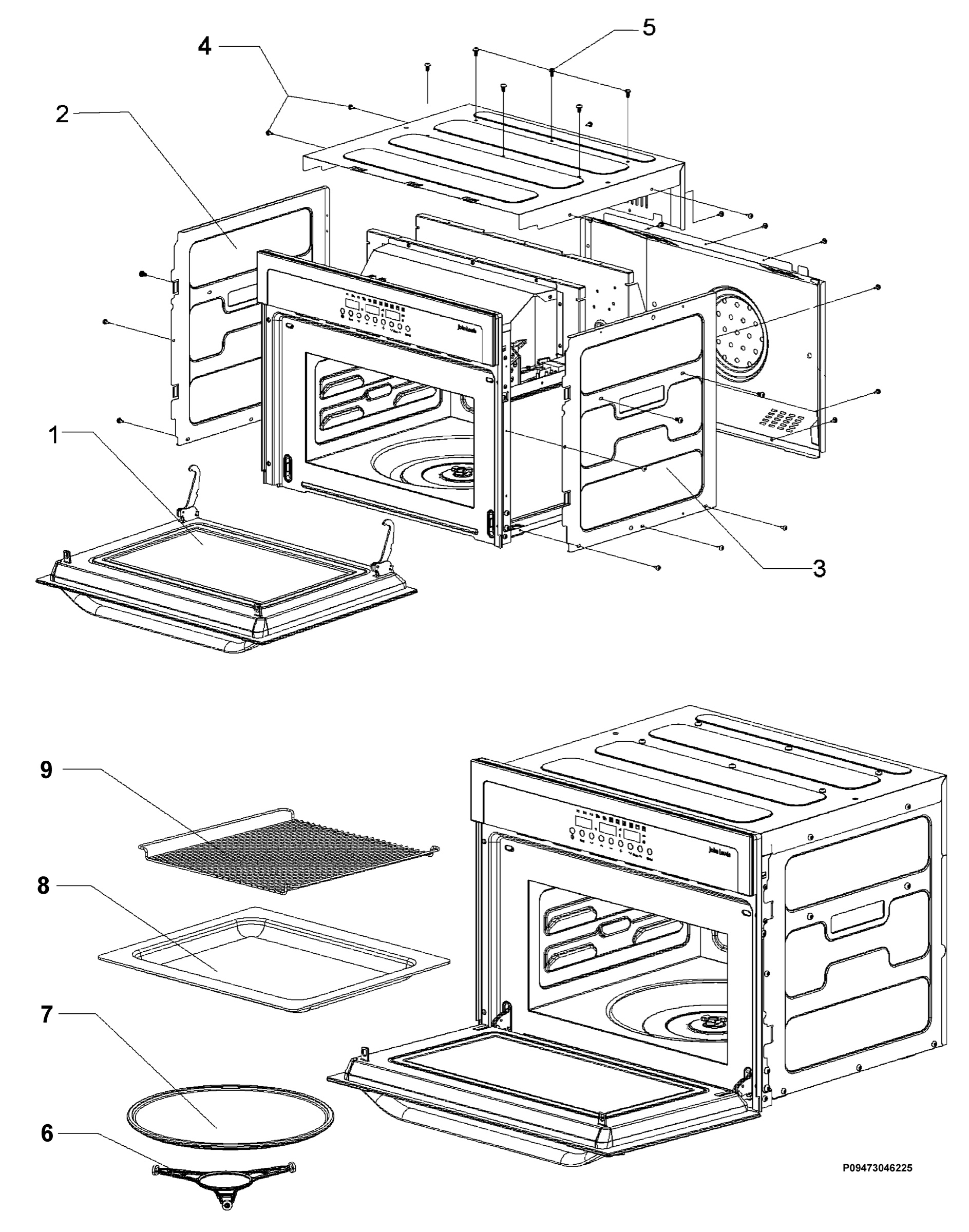 John Lewis Microwave JLBIC02 (94764068501) Spares
