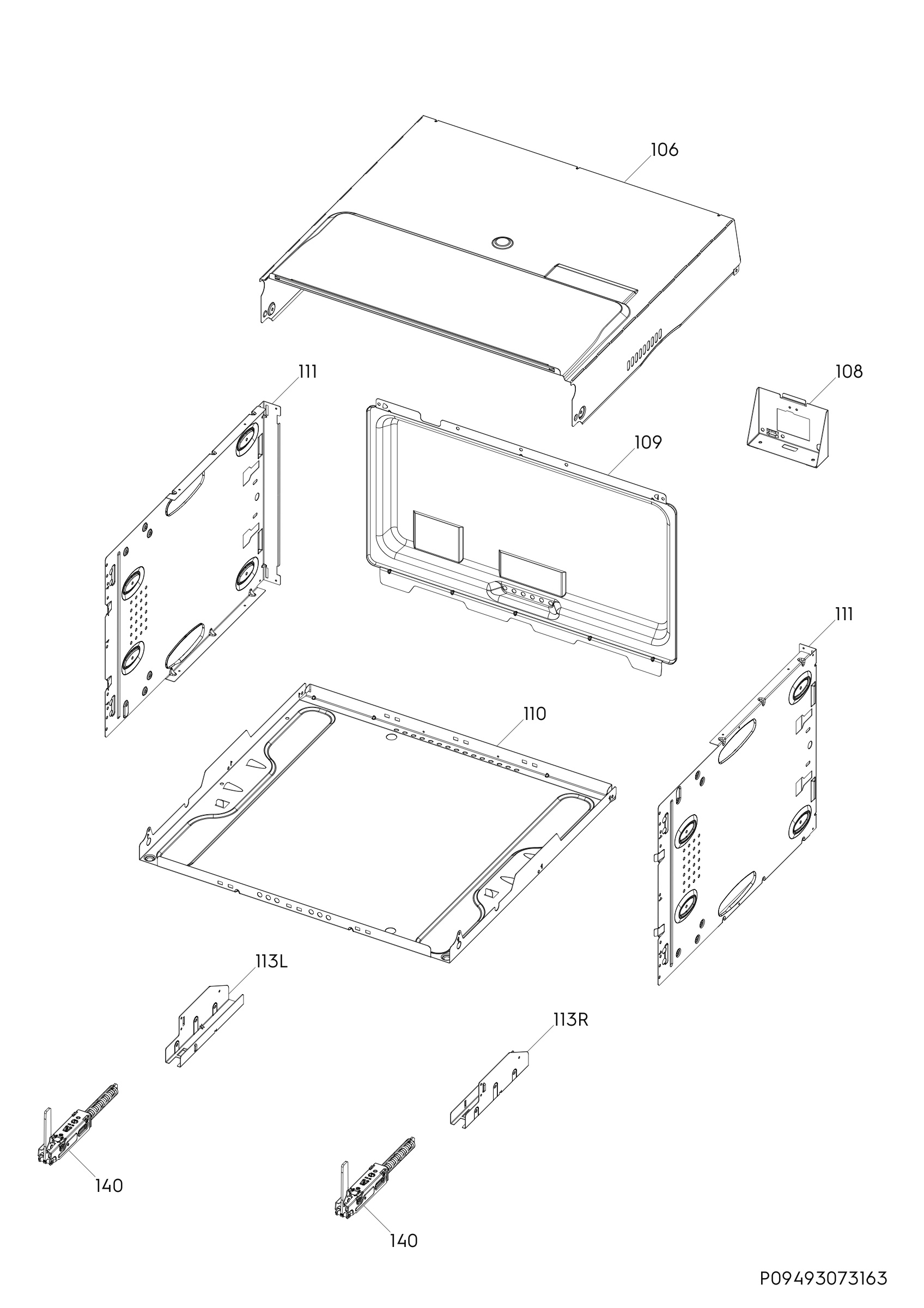 Zanussi Cooker & Hob ZKC44500XA (94406606704) Spares
