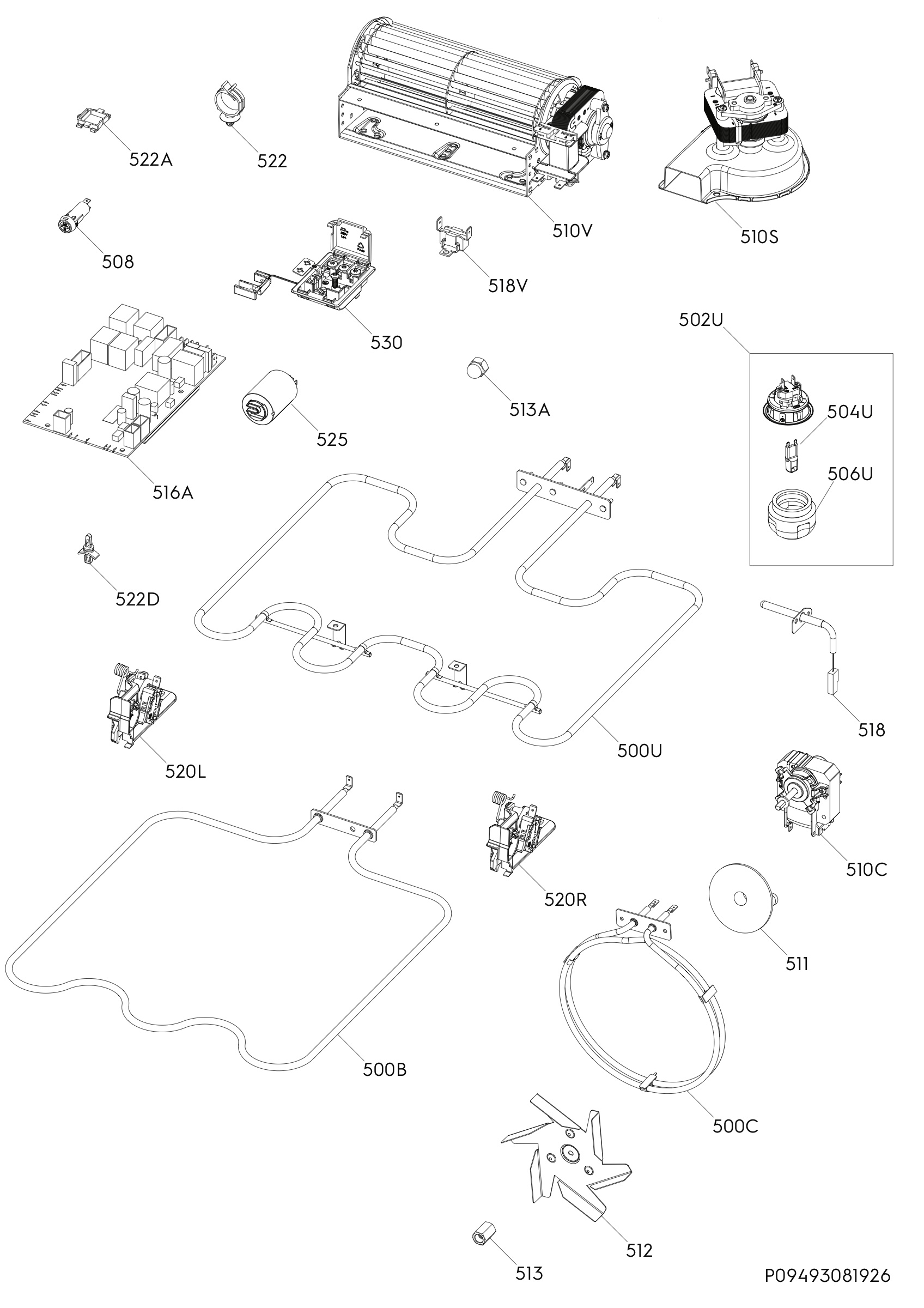 Zanussi Cooker & Hob ZVENM6X1 (94406675500) Spares