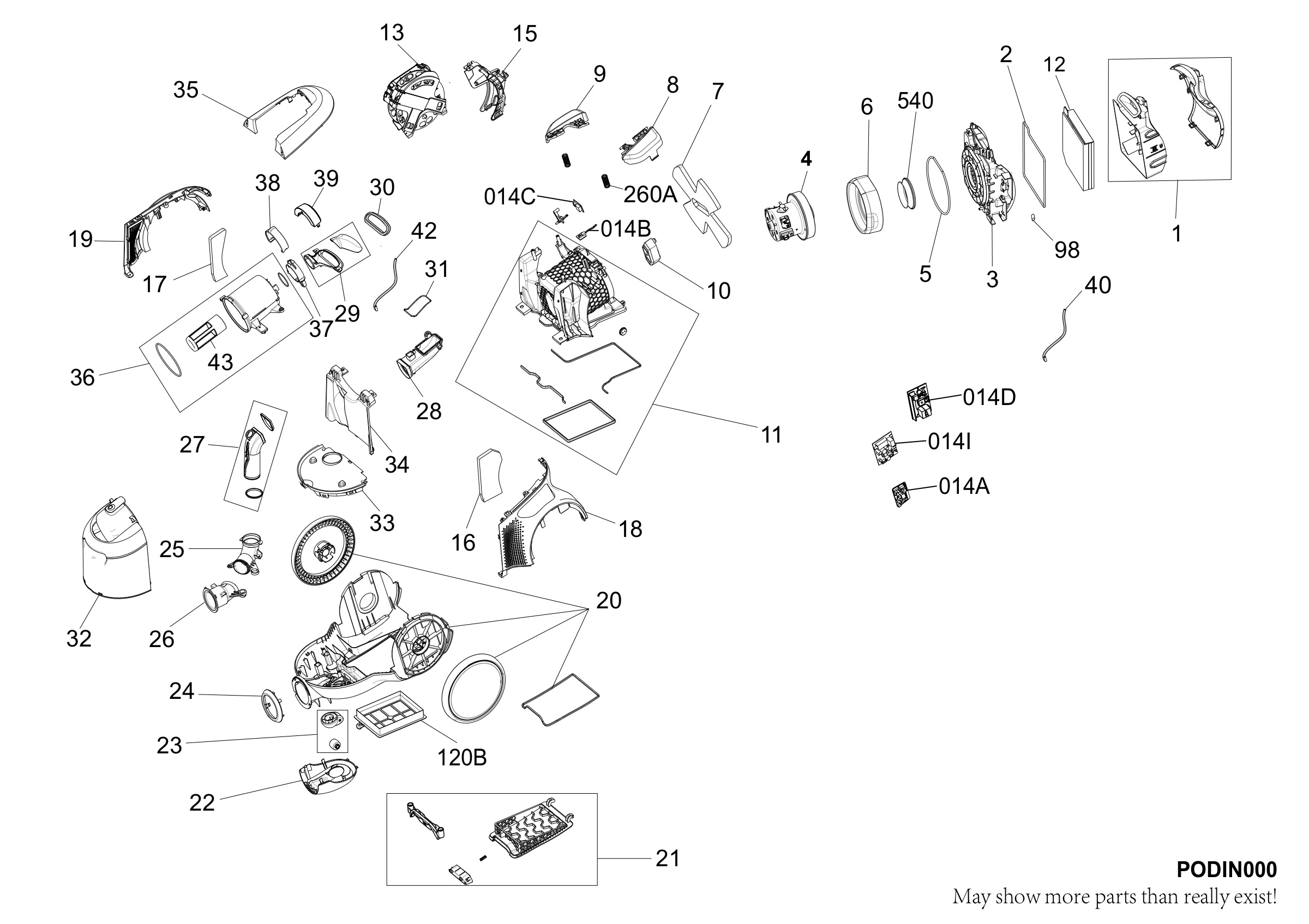Internal parts