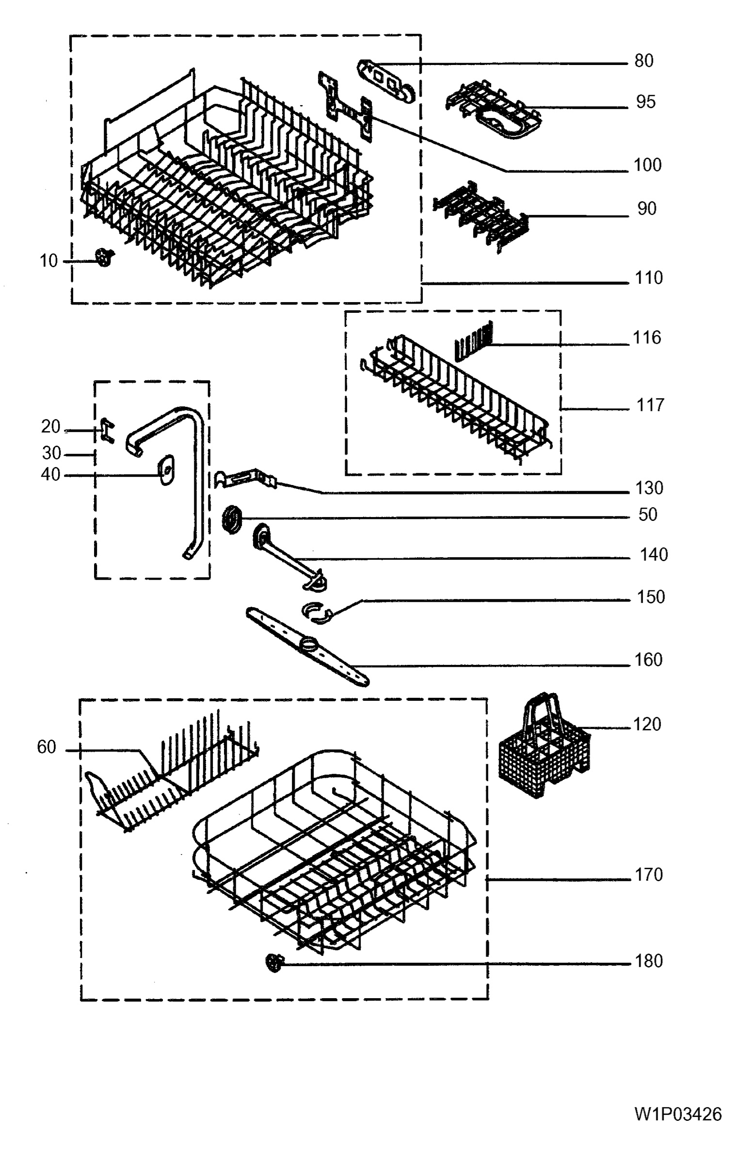 W10 Baskets,https://pub-ca728c82b01b4455aa73b951df5a365b.r2.dev/Electrolux/ spray arm, DGN