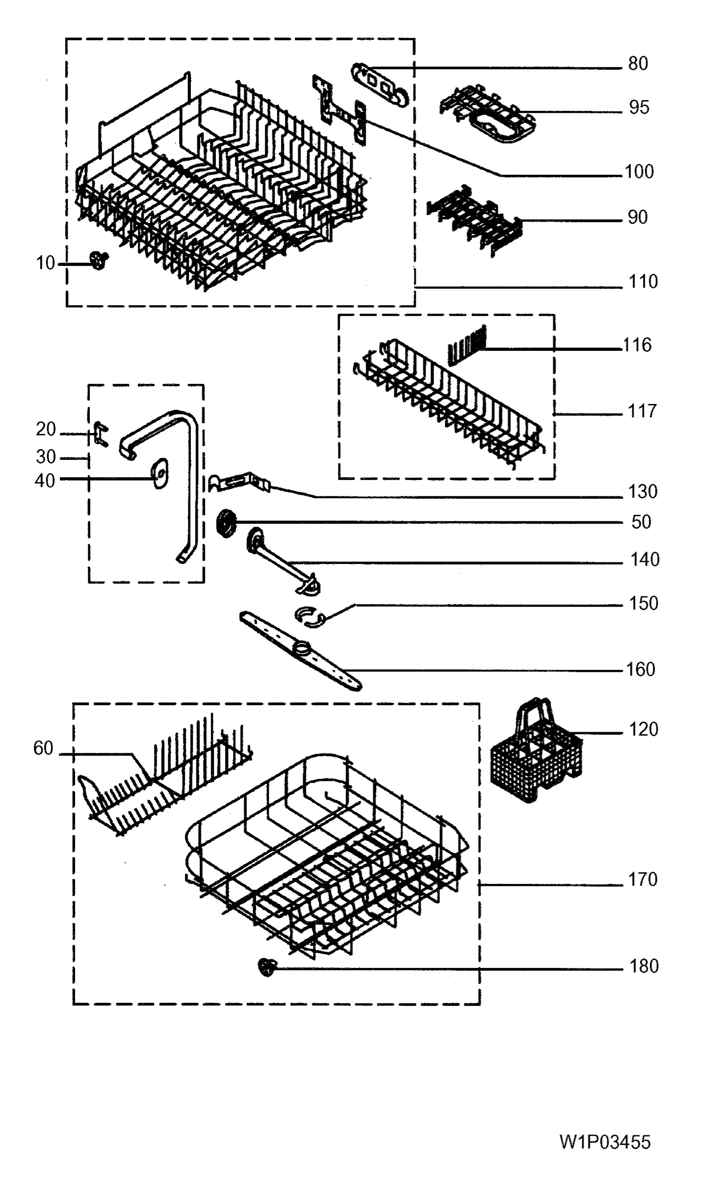 W10 Baskets,https://pub-ca728c82b01b4455aa73b951df5a365b.r2.dev/Electrolux/ spray arm, DGN