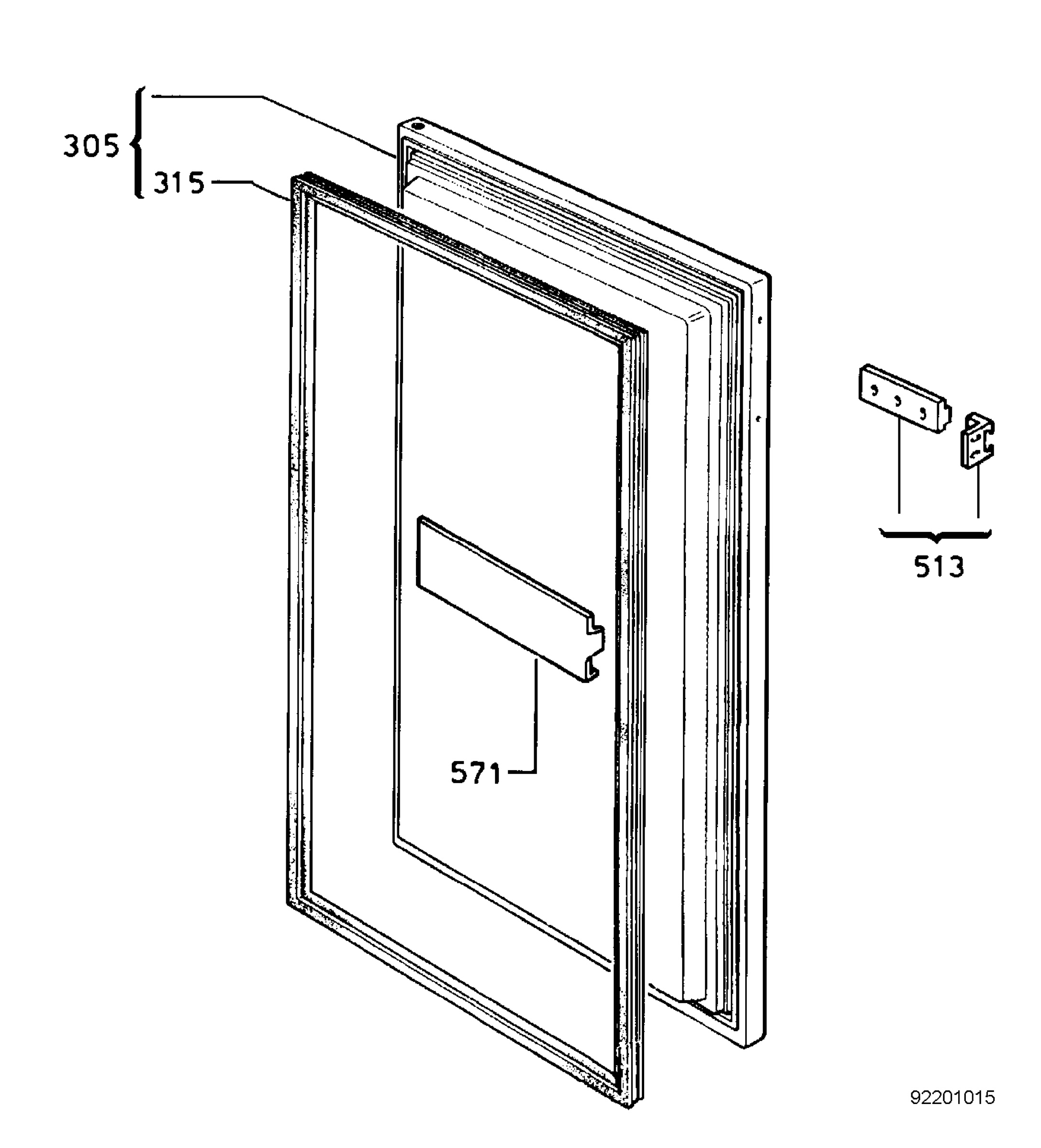 Refrigerator door