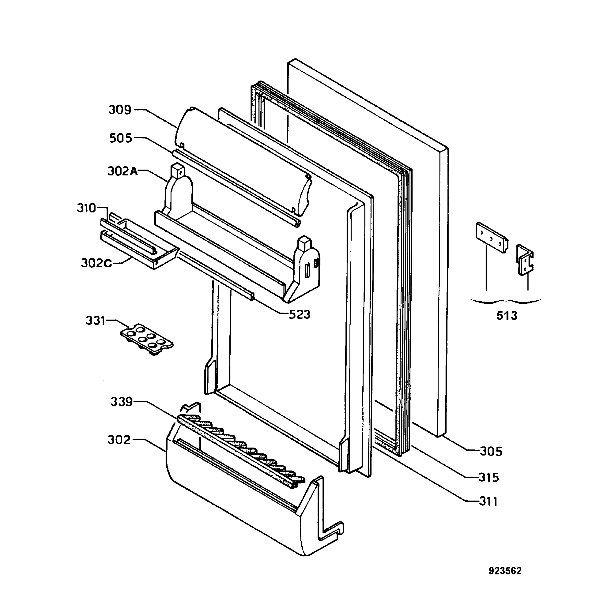Refrigerator door