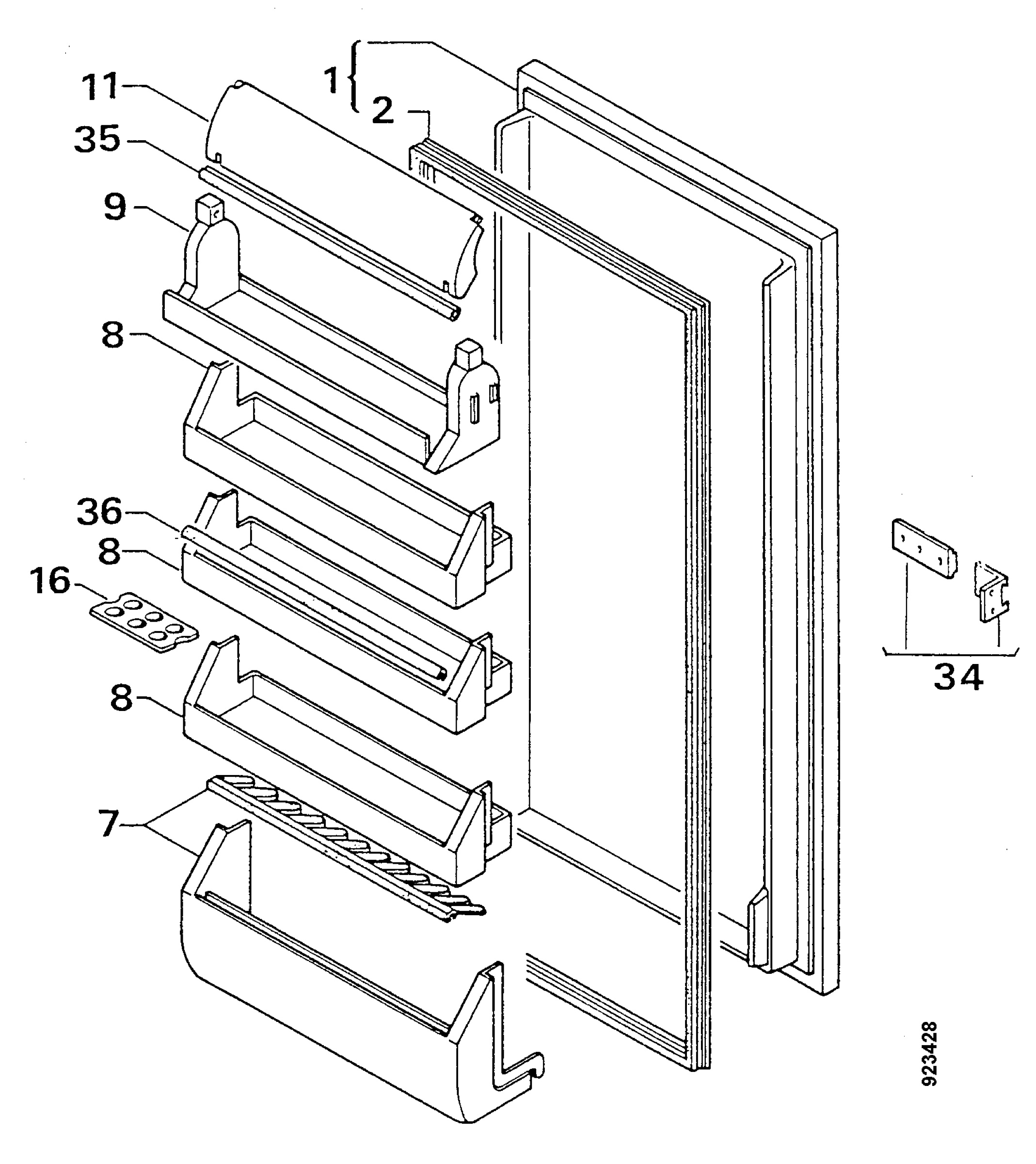 Refrigerator door