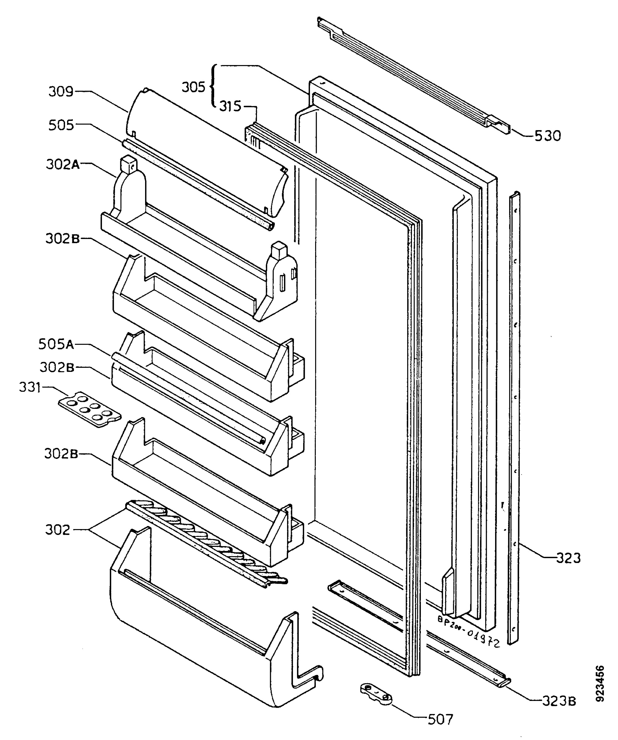 Refrigerator door