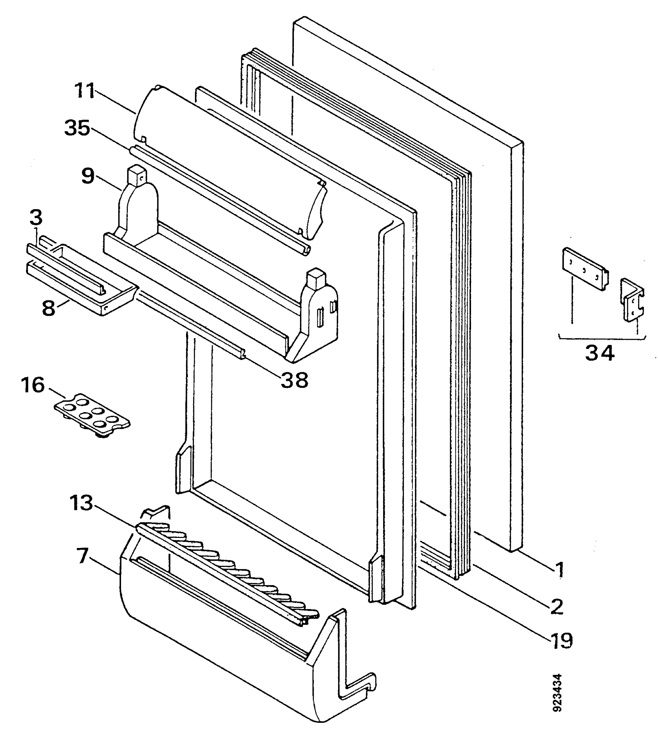 Refrigerator door