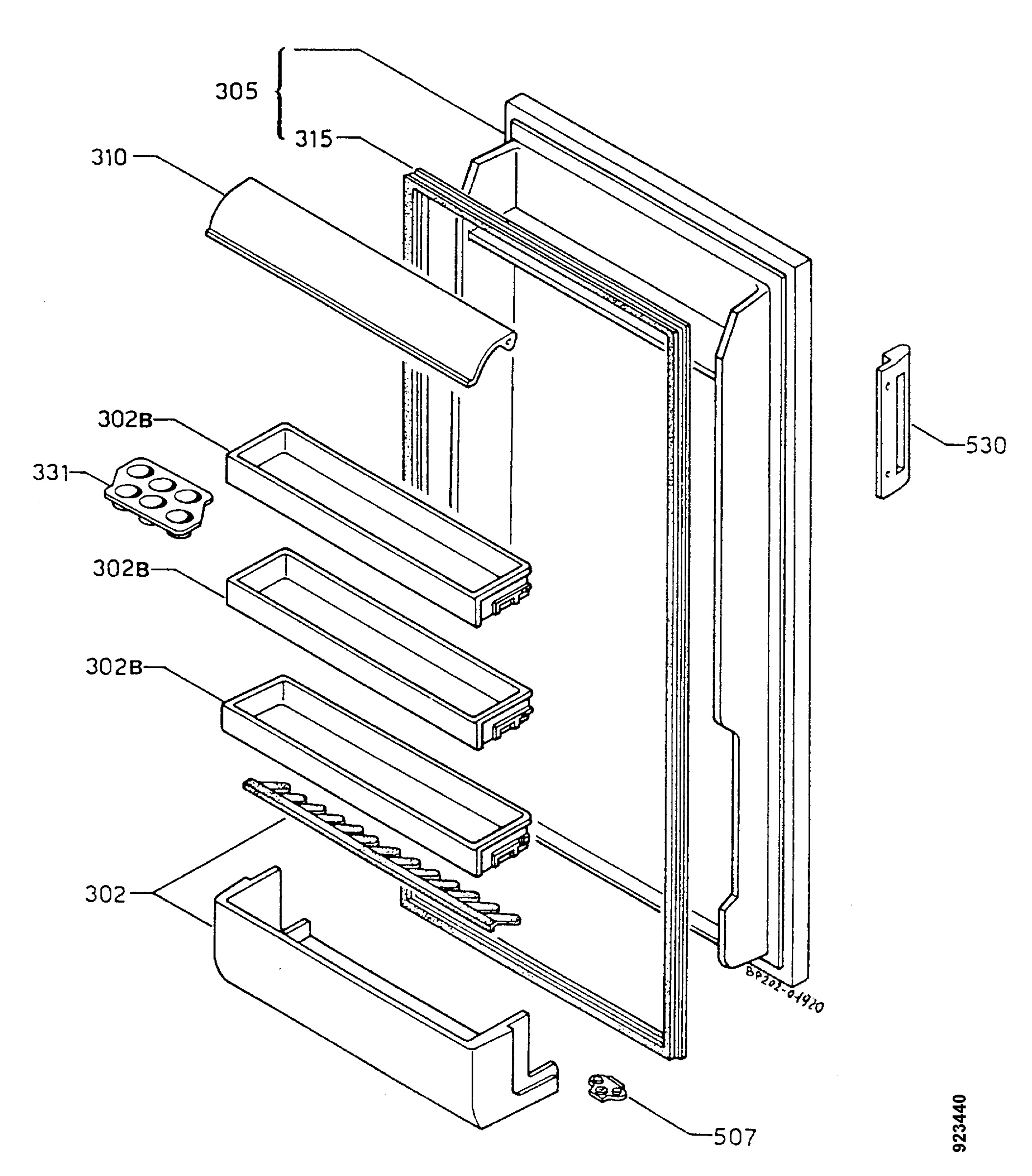 Refrigerator door
