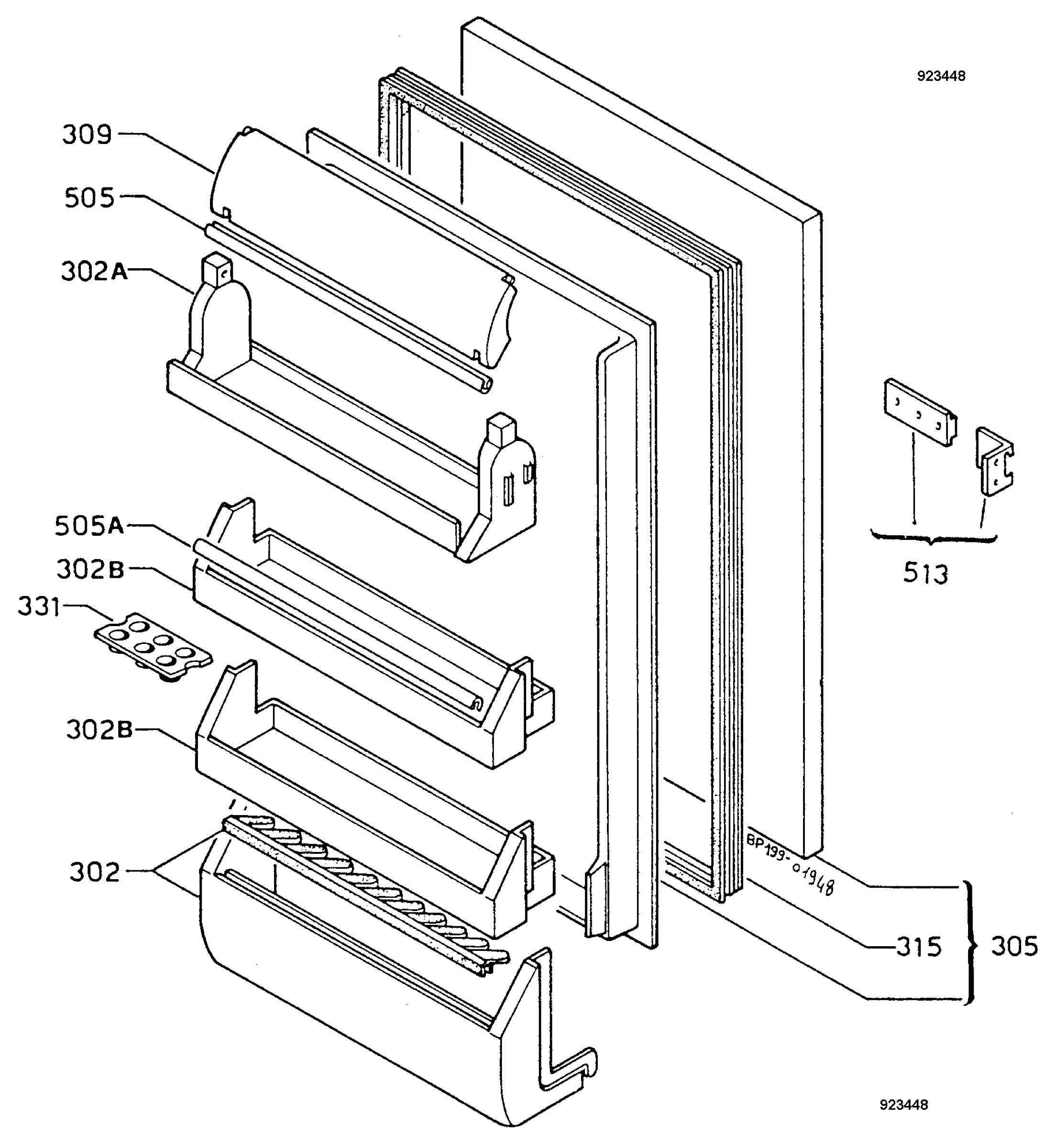 Refrigerator door