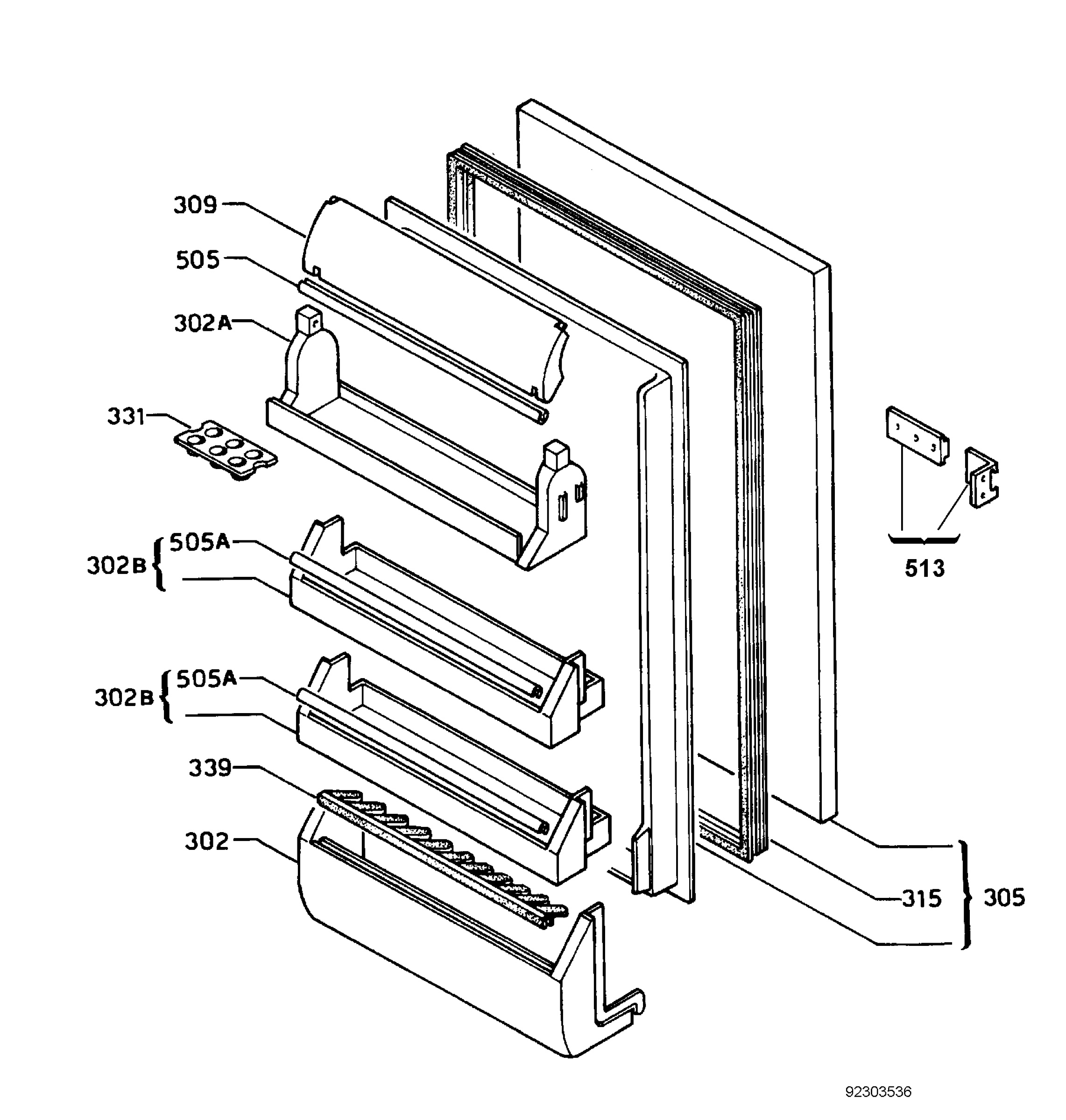 Refrigerator door