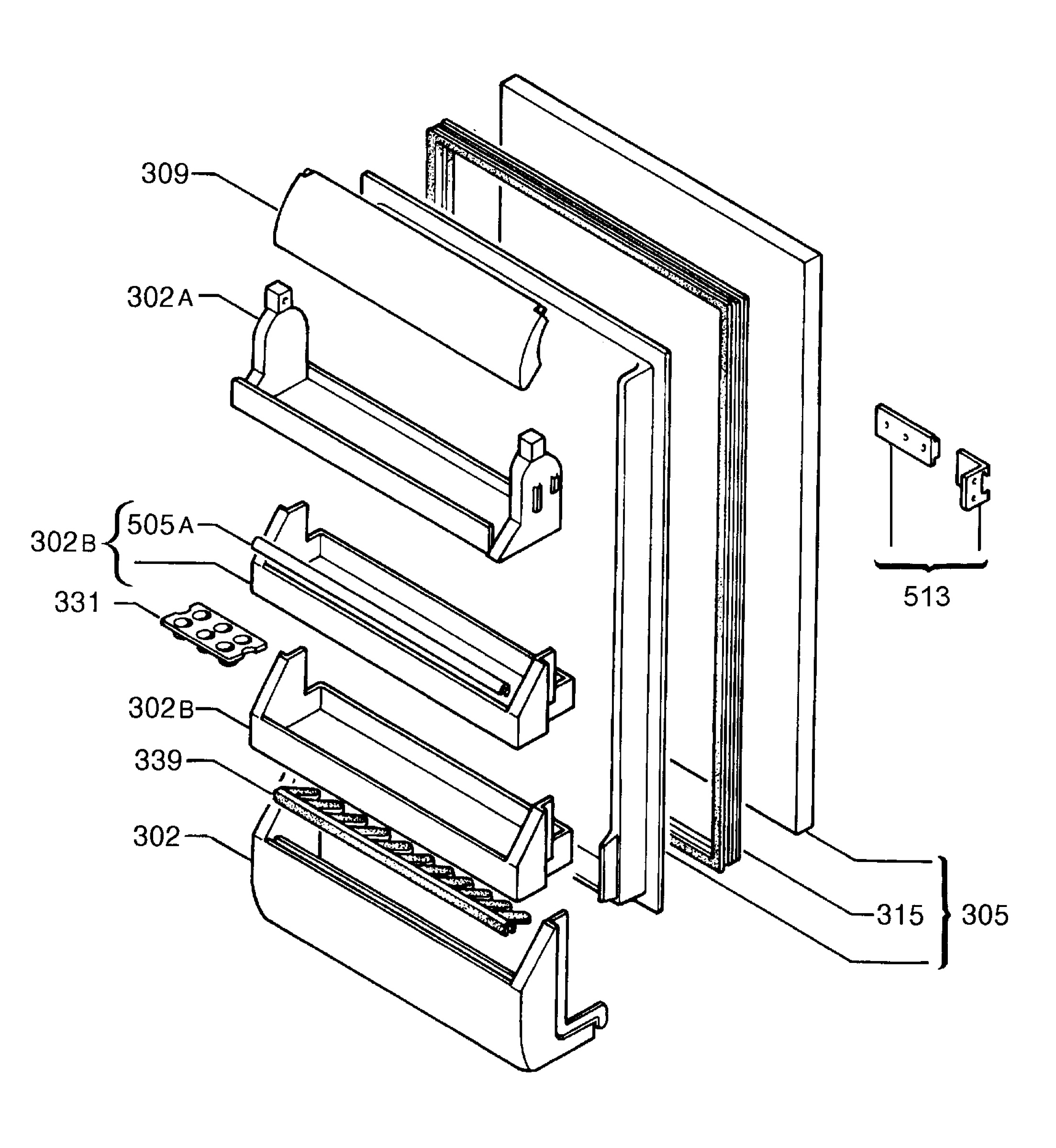Refrigerator door