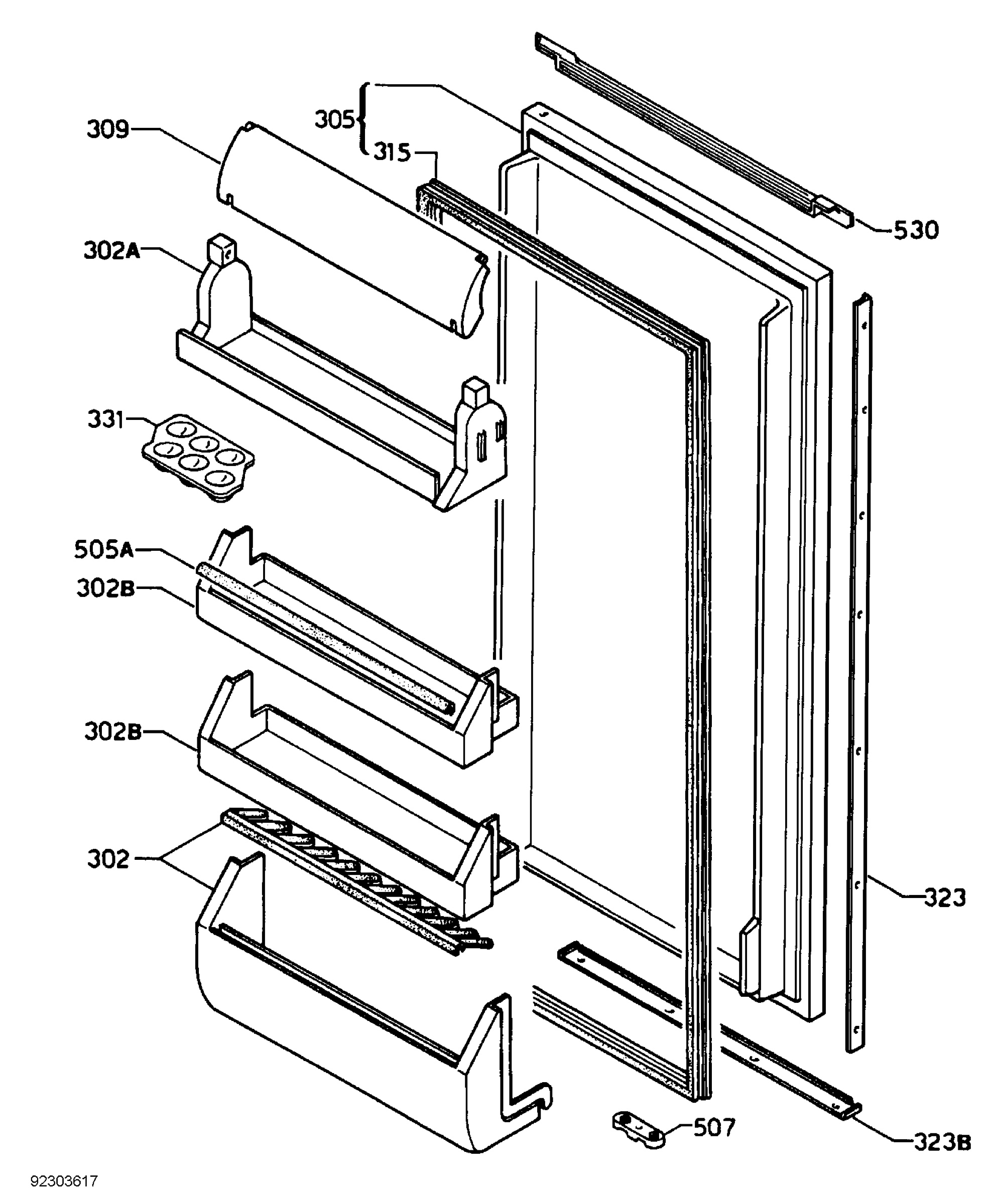Refrigerator door