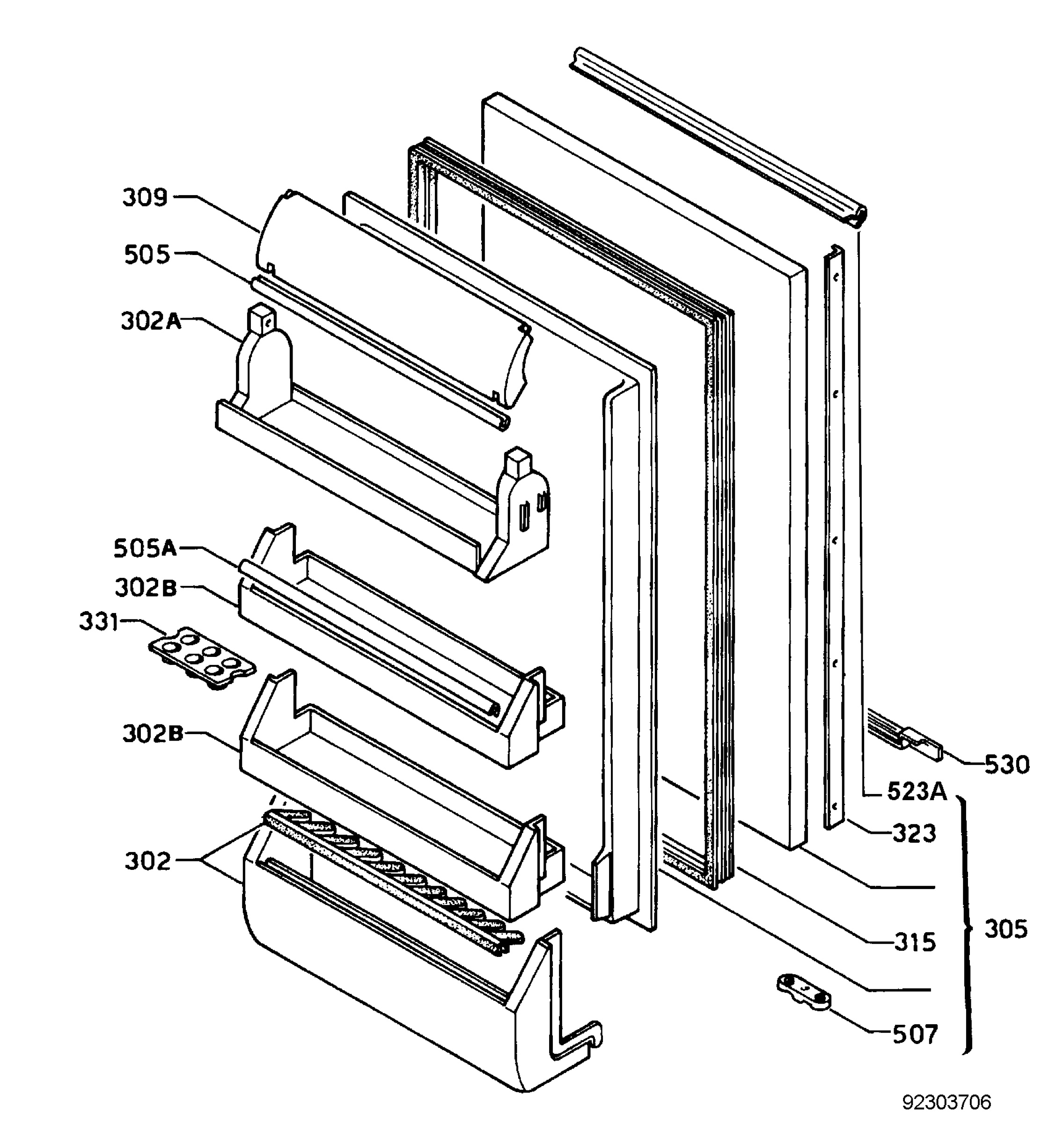 Refrigerator door