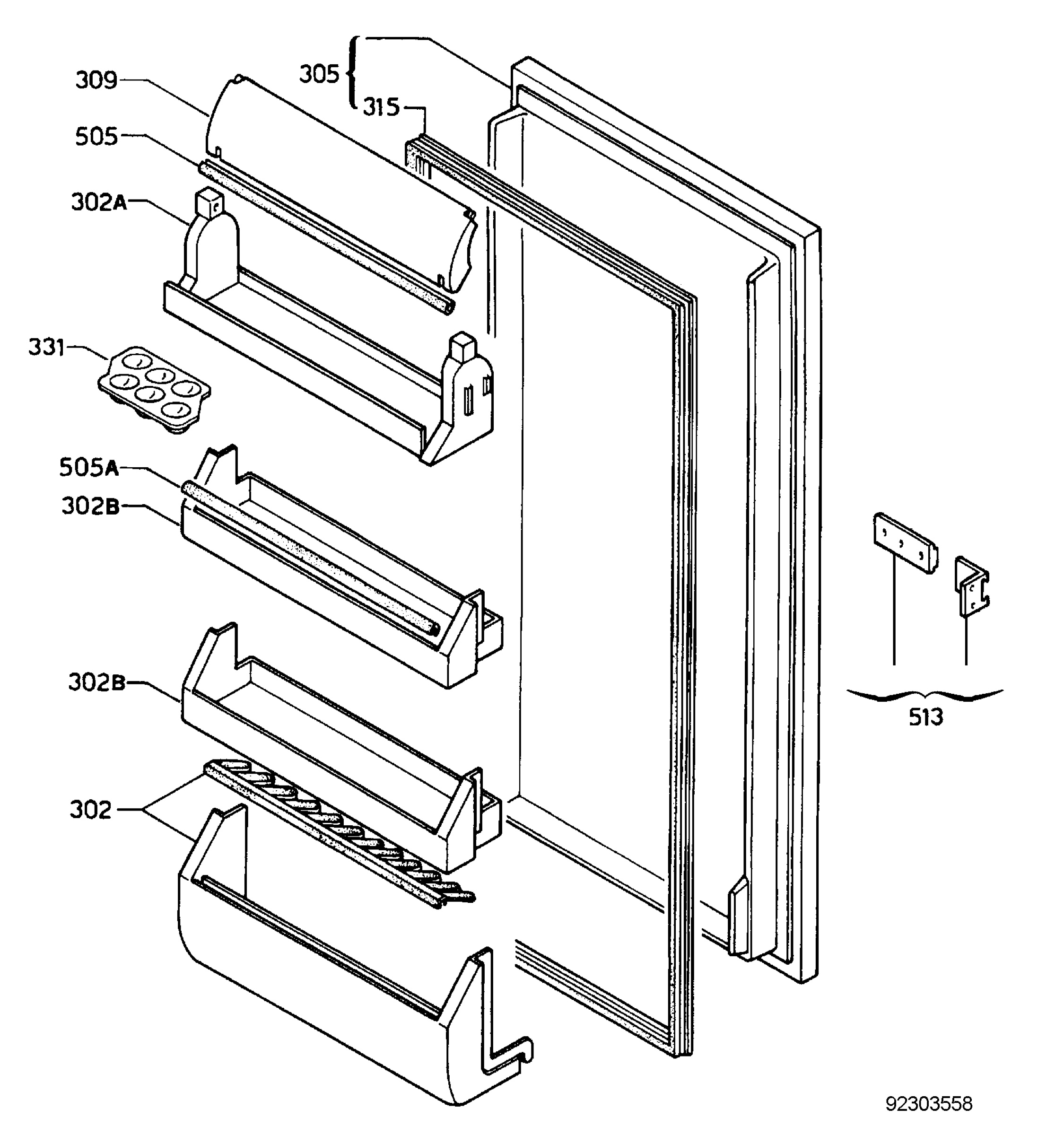 Refrigerator door