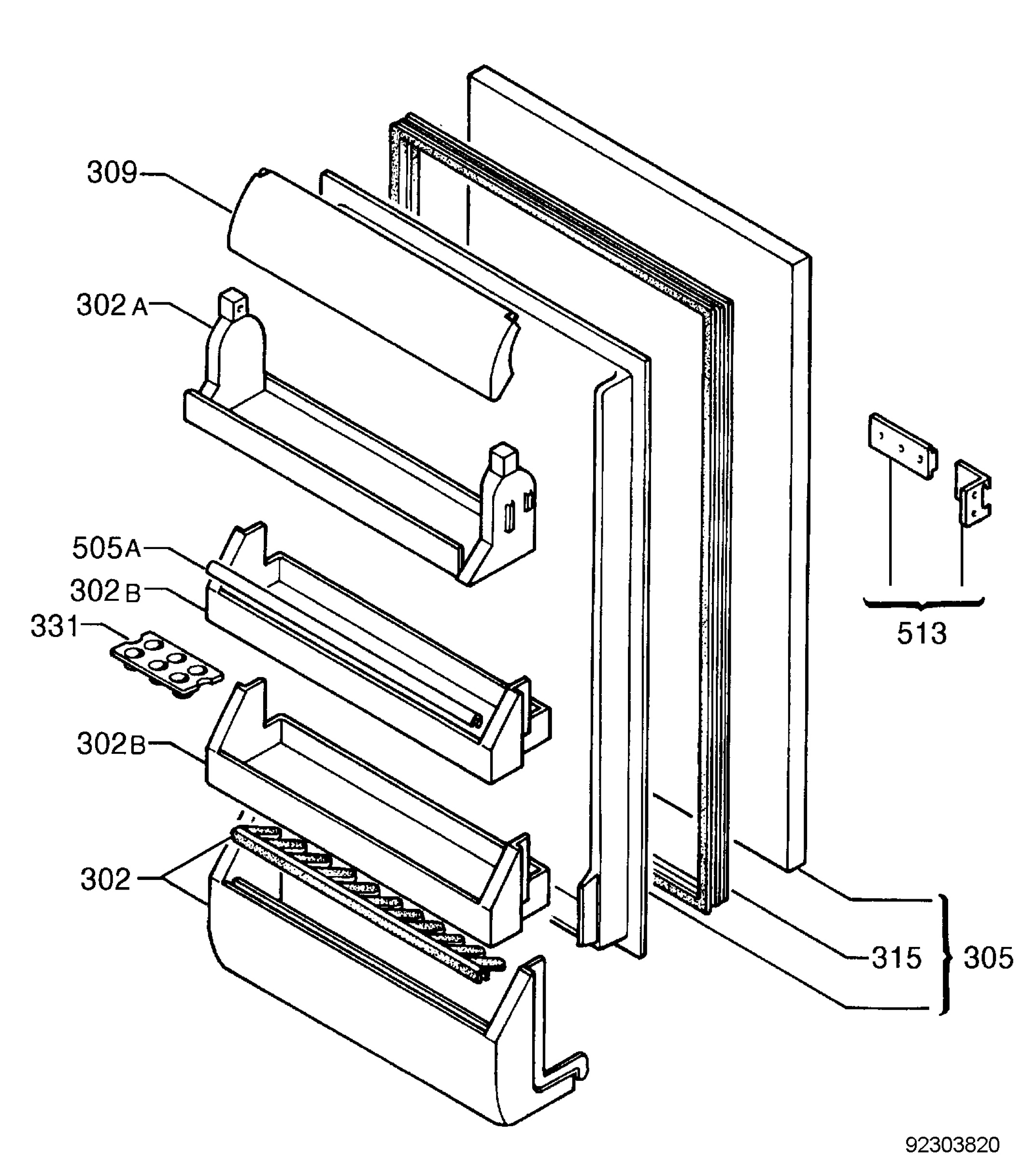 Refrigerator door