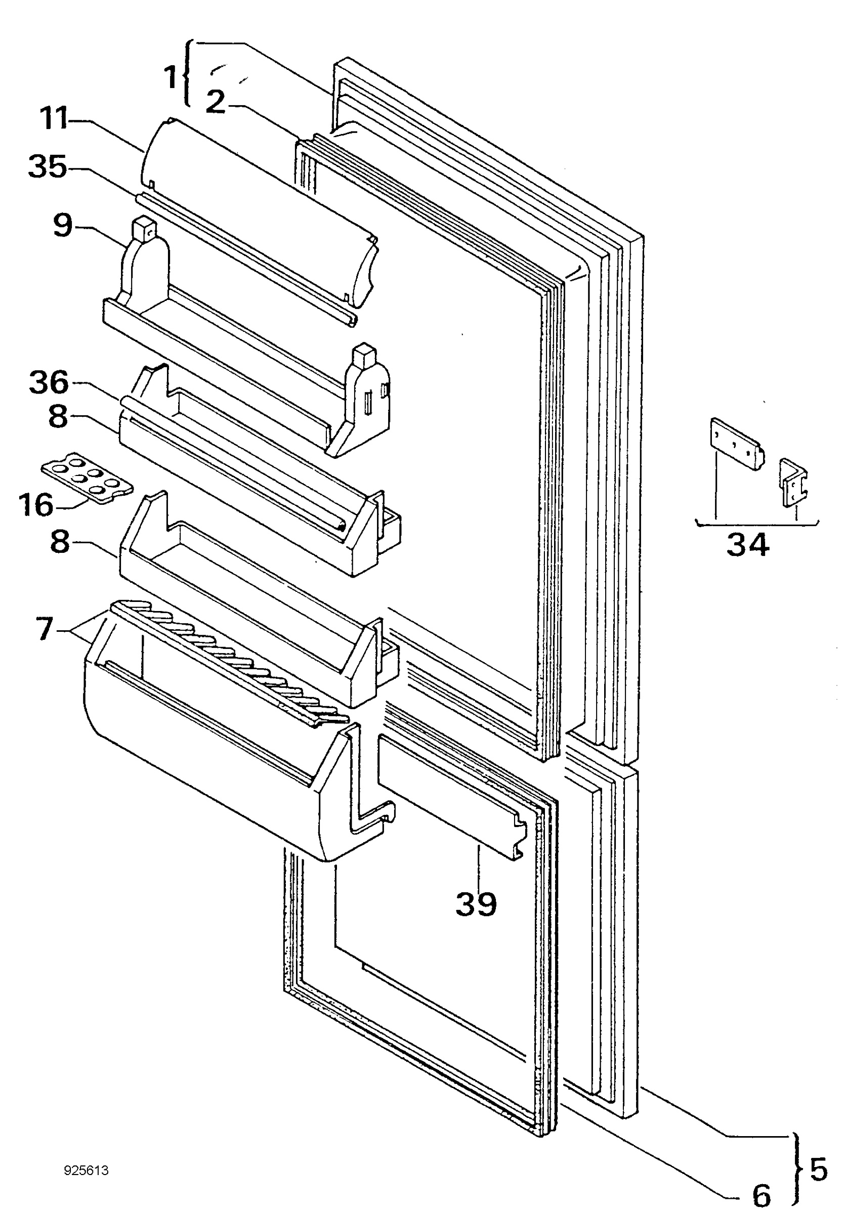 Refrigerator door