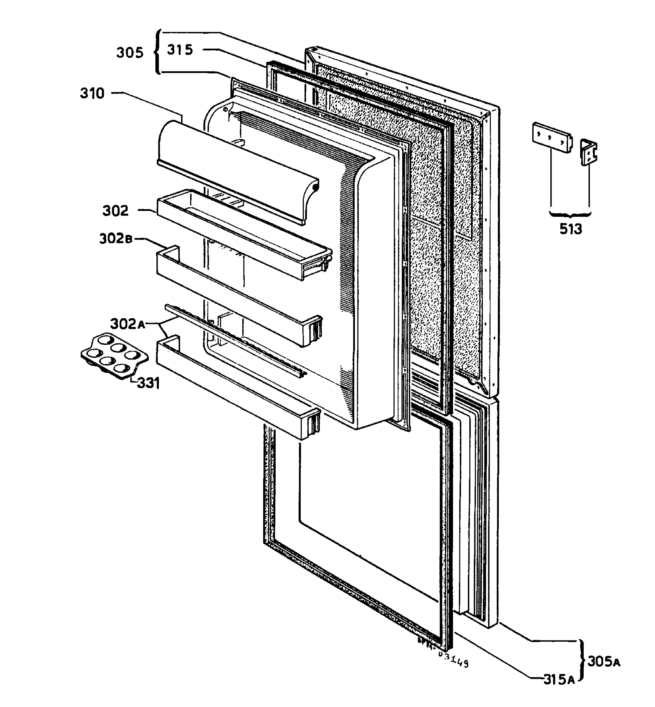 Refrigerator door