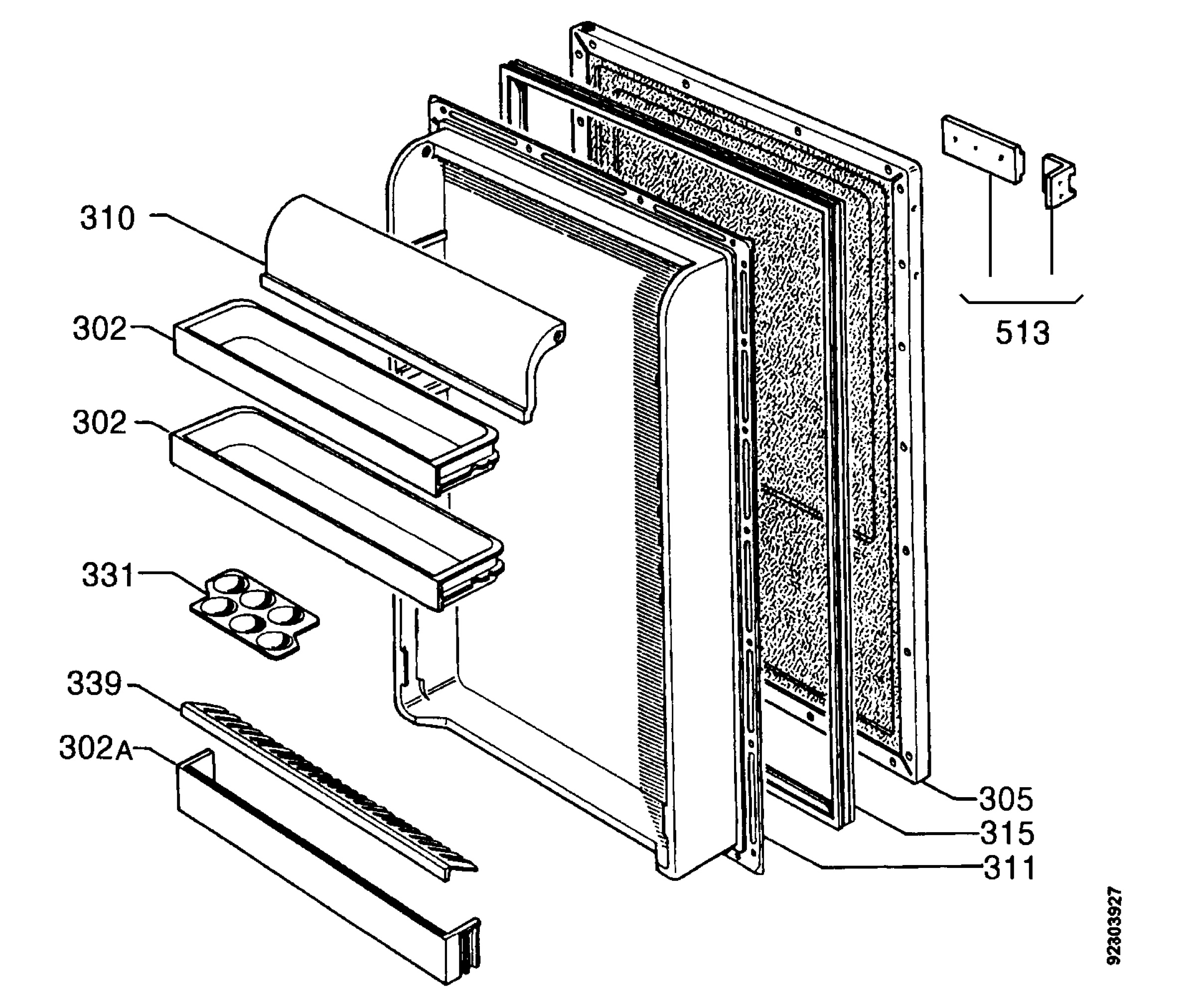 Refrigerator door