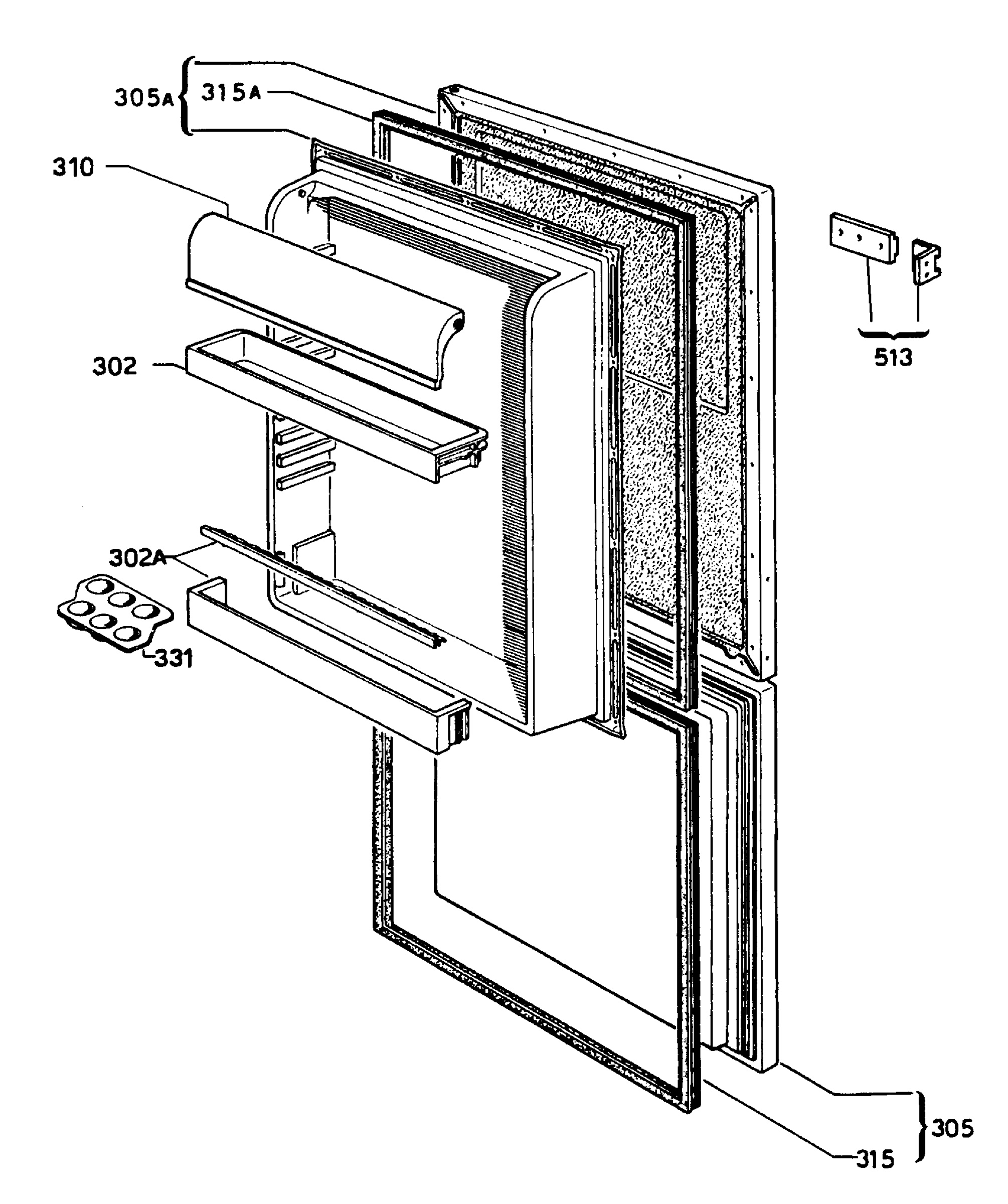 Refrigerator door