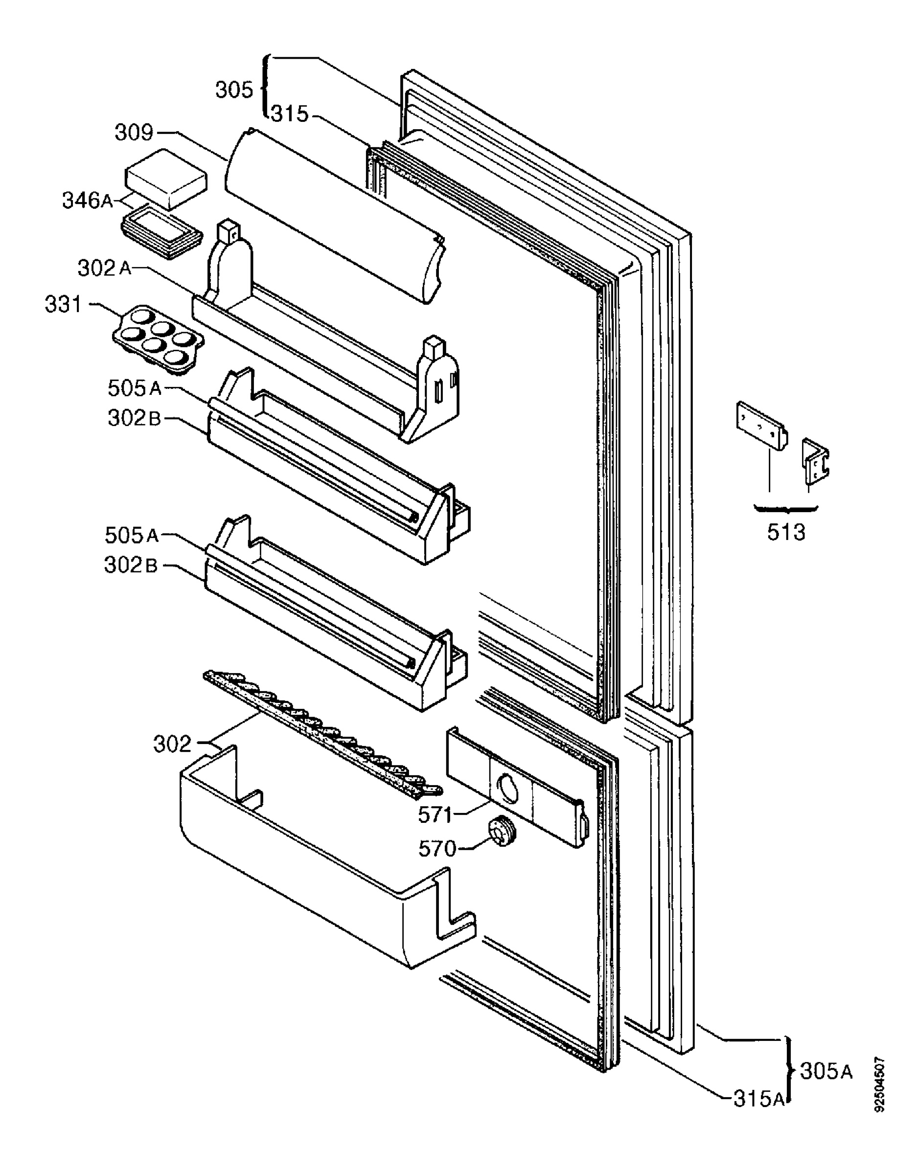 Refrigerator door