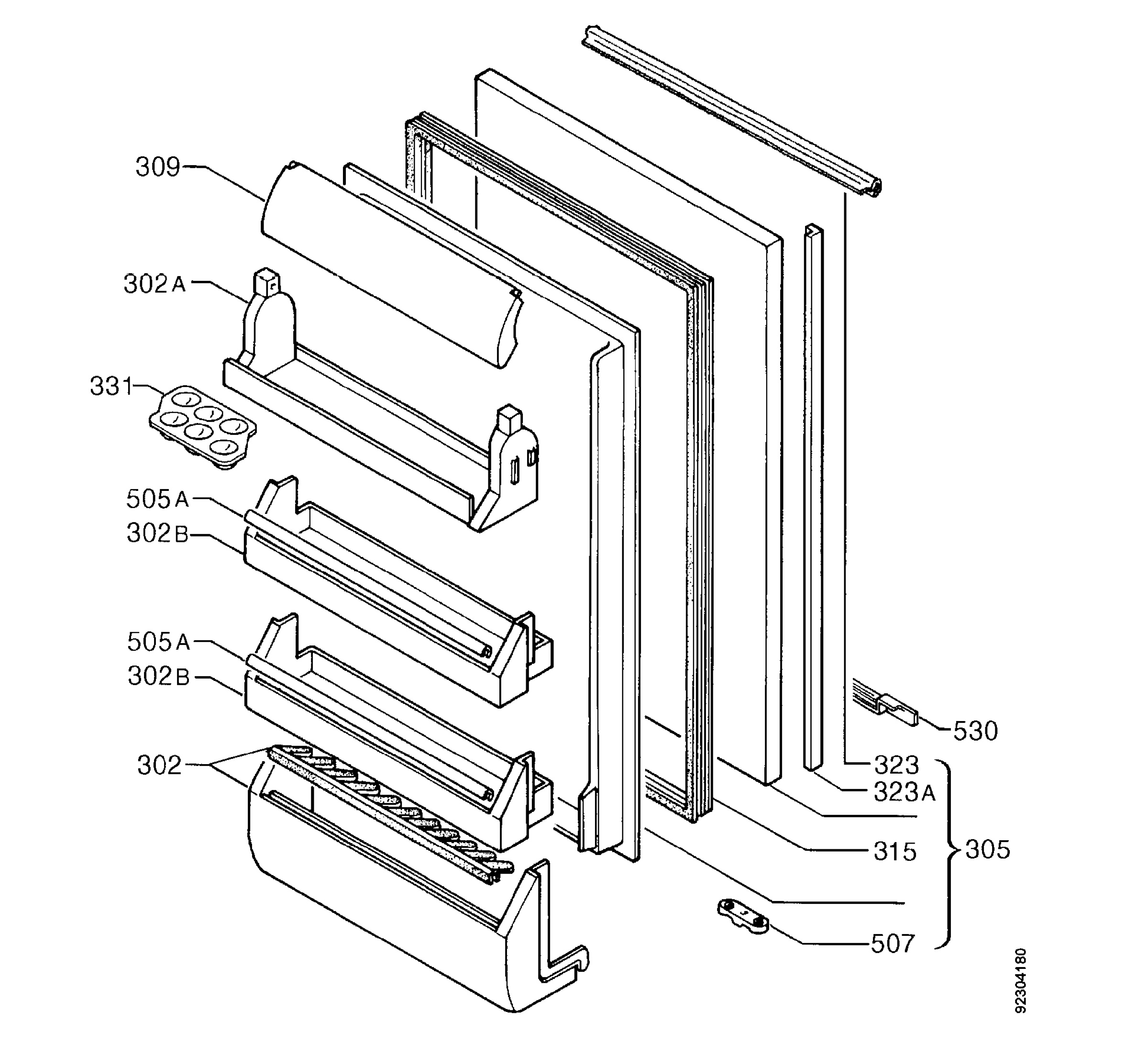 Refrigerator door