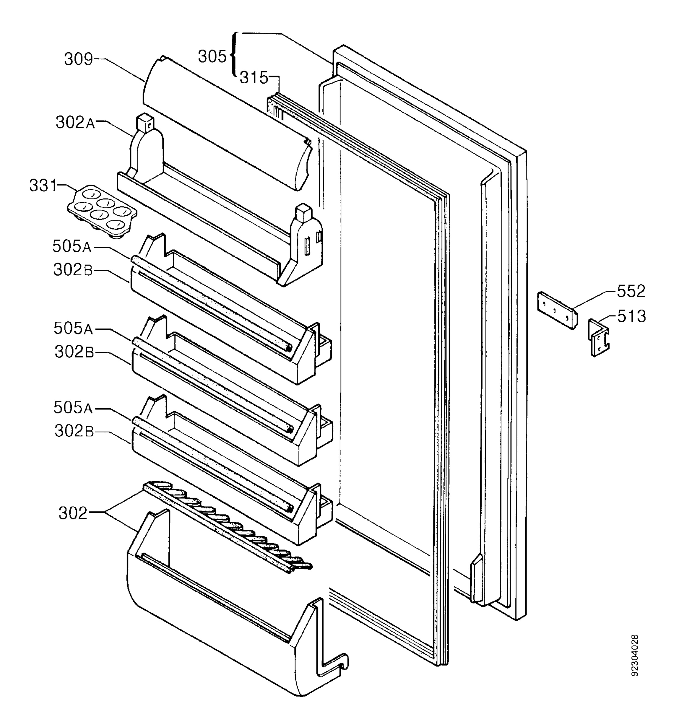 Refrigerator door
