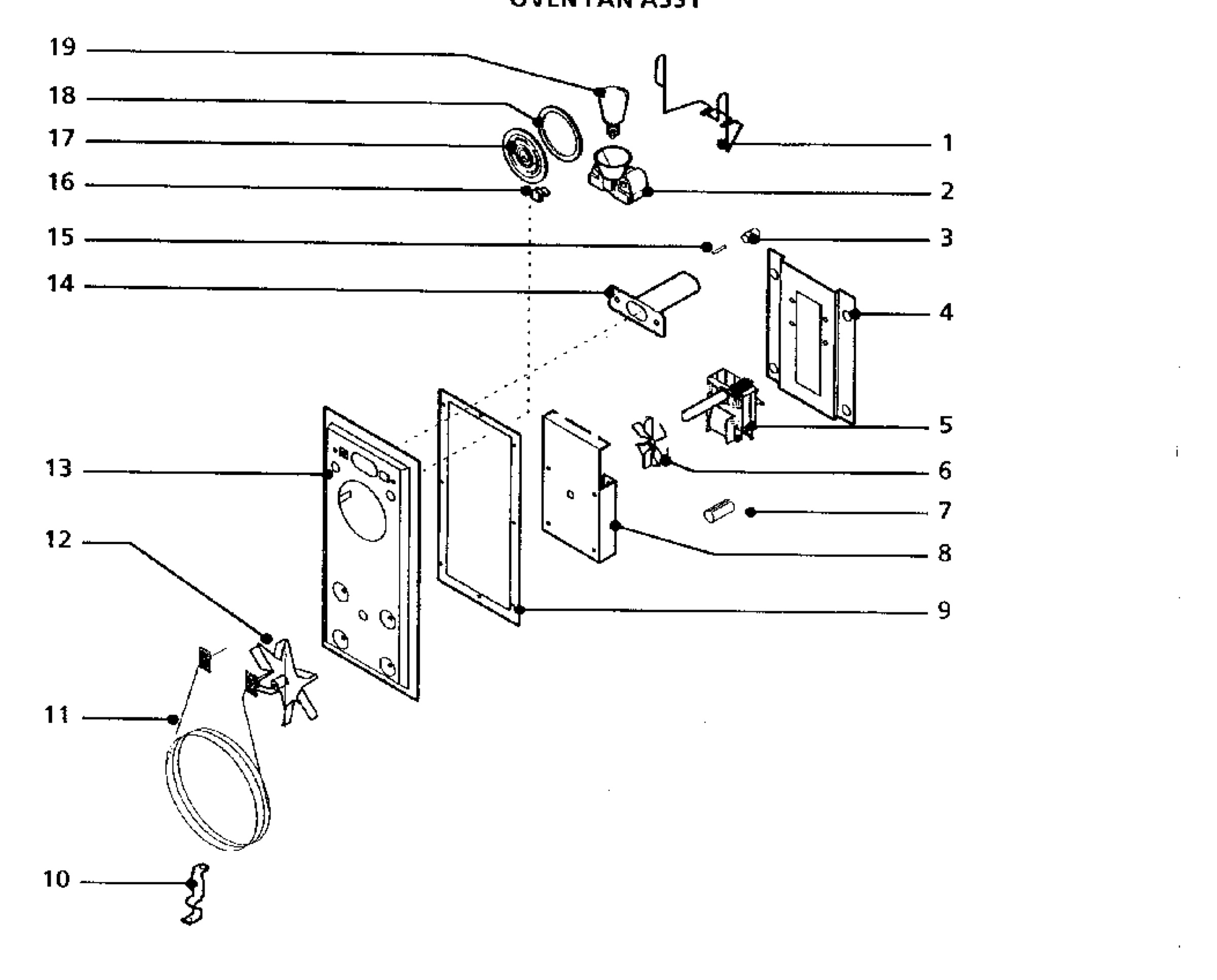 Oven fan assy