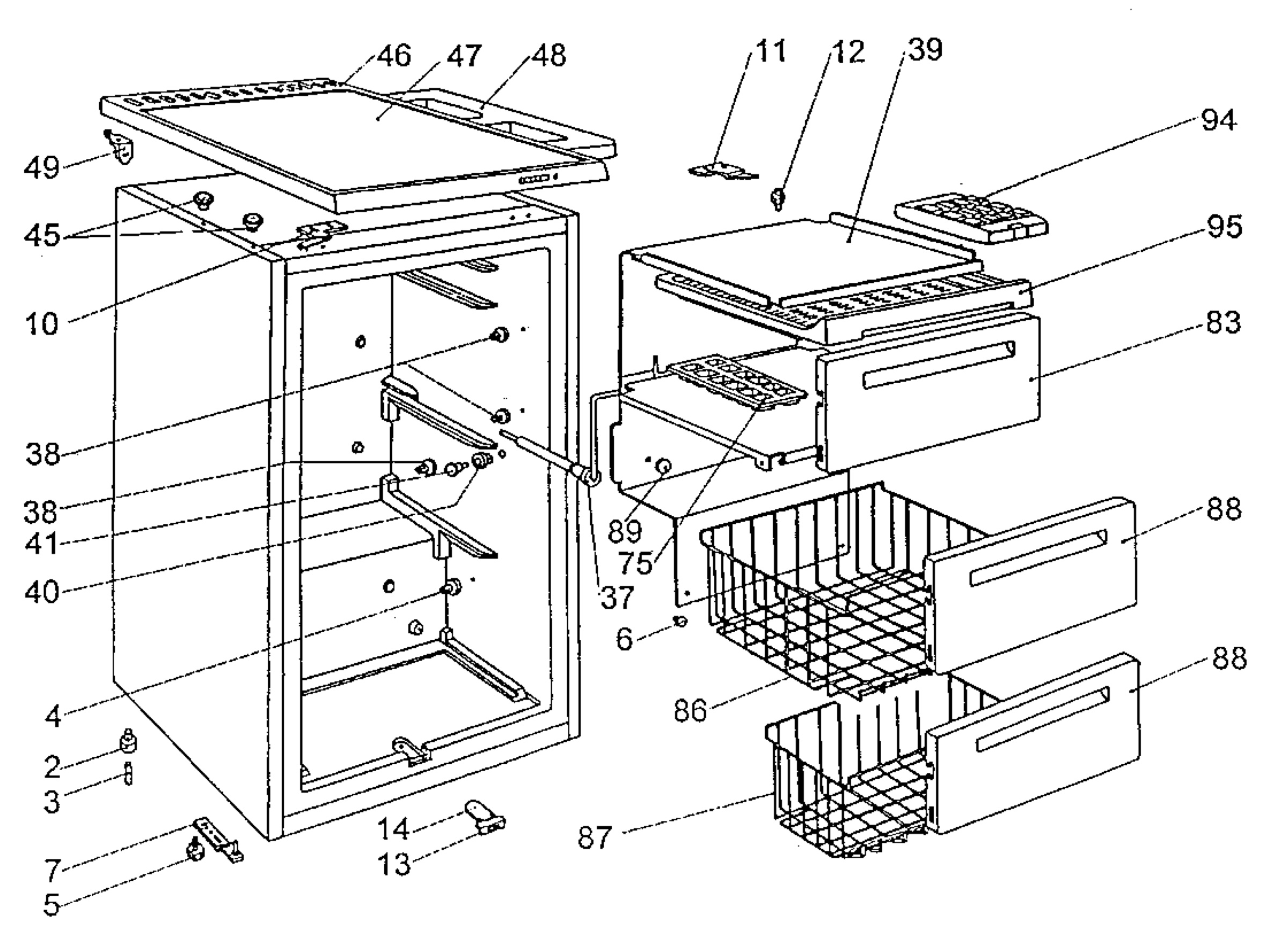 Cabinet + furniture (extra)
