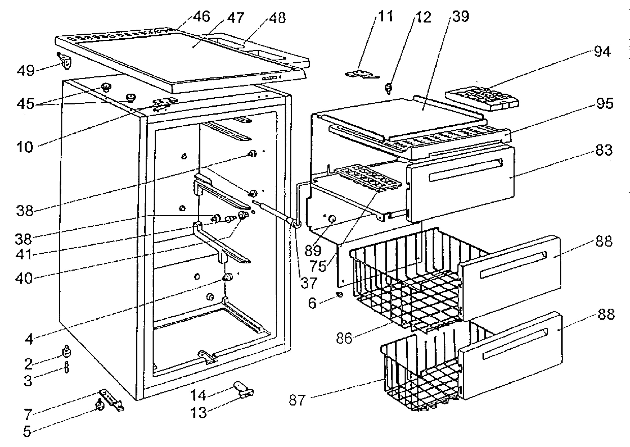 Cabinet + furniture (extra)